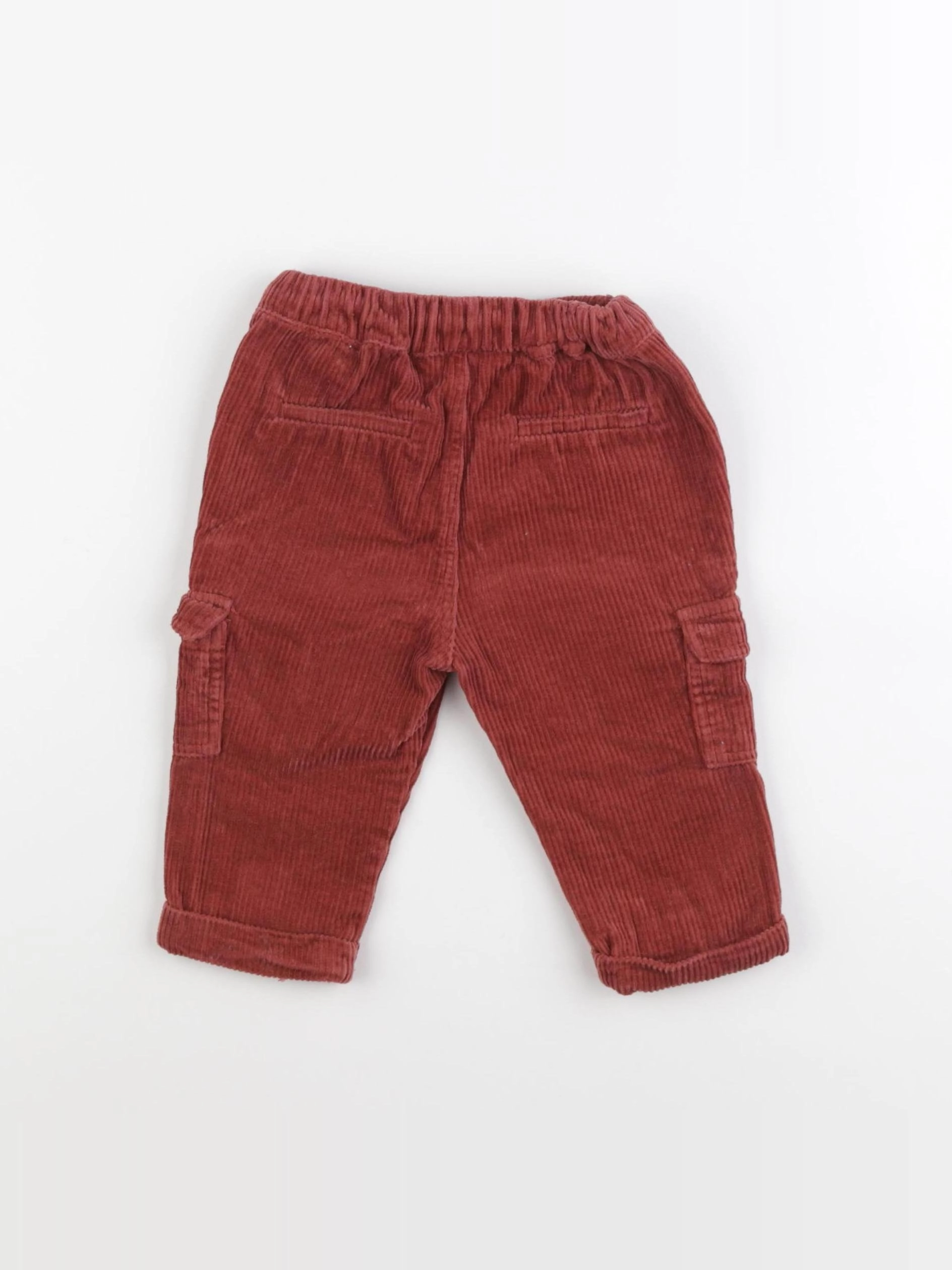 Vertbaudet - pantalon rouge - 12 mois