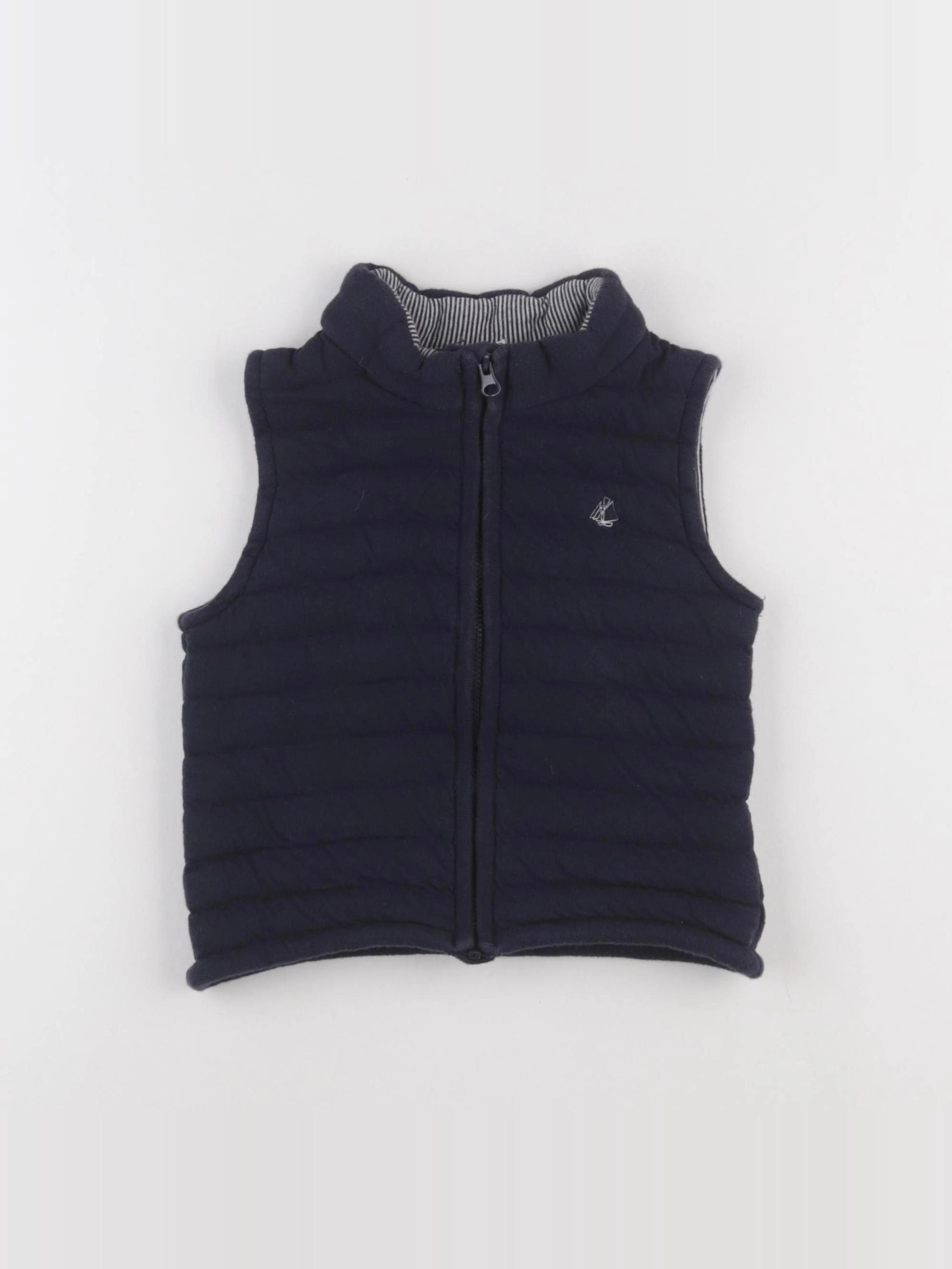 Petit Bateau - gilet bleu - 24 mois