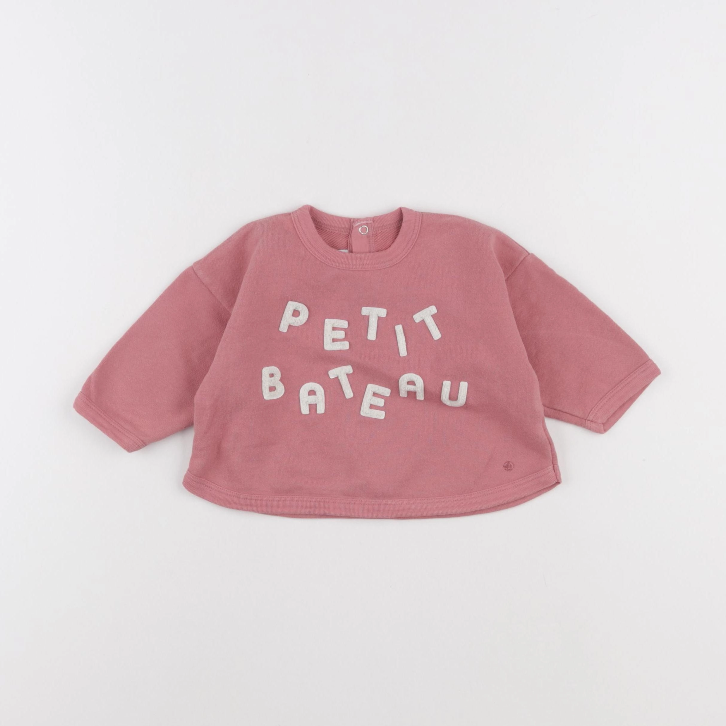 Petit Bateau - sweat rose - 6 mois