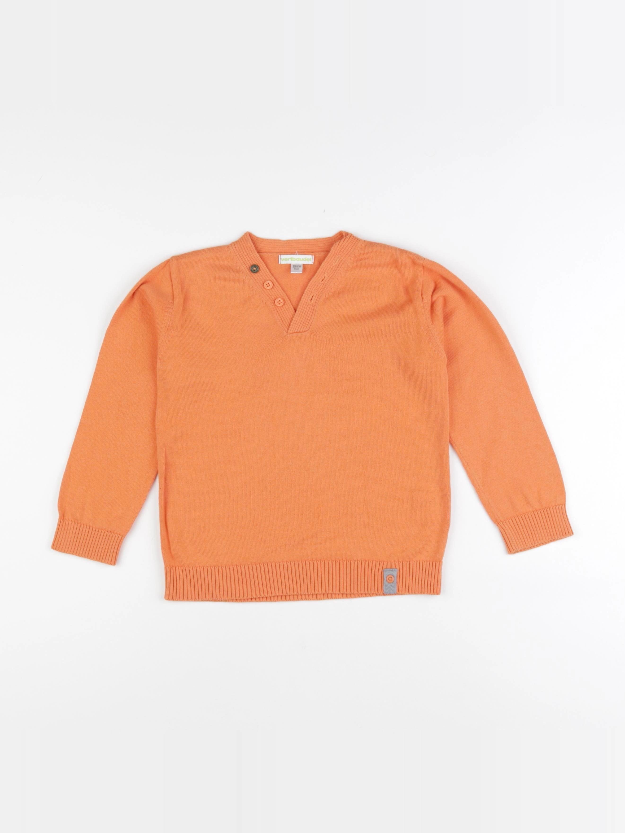 Vertbaudet - pull orange - 5 ans