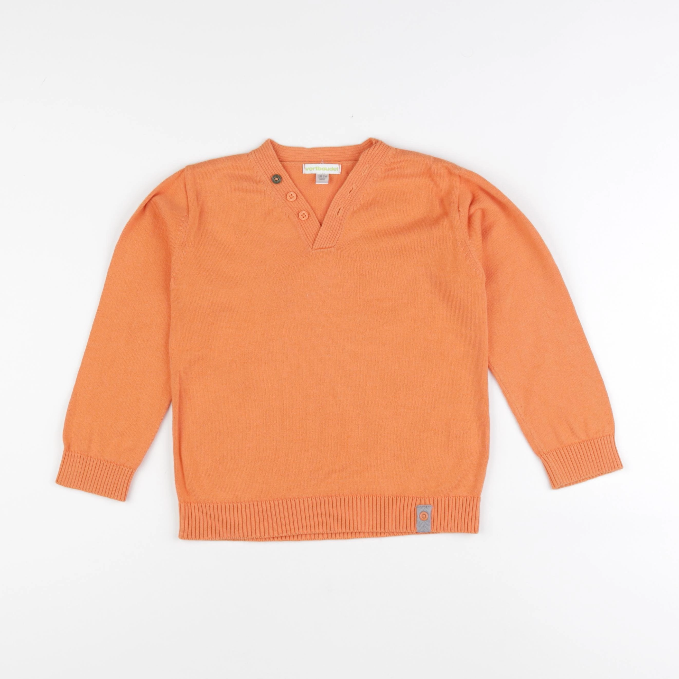 Vertbaudet - pull orange - 5 ans