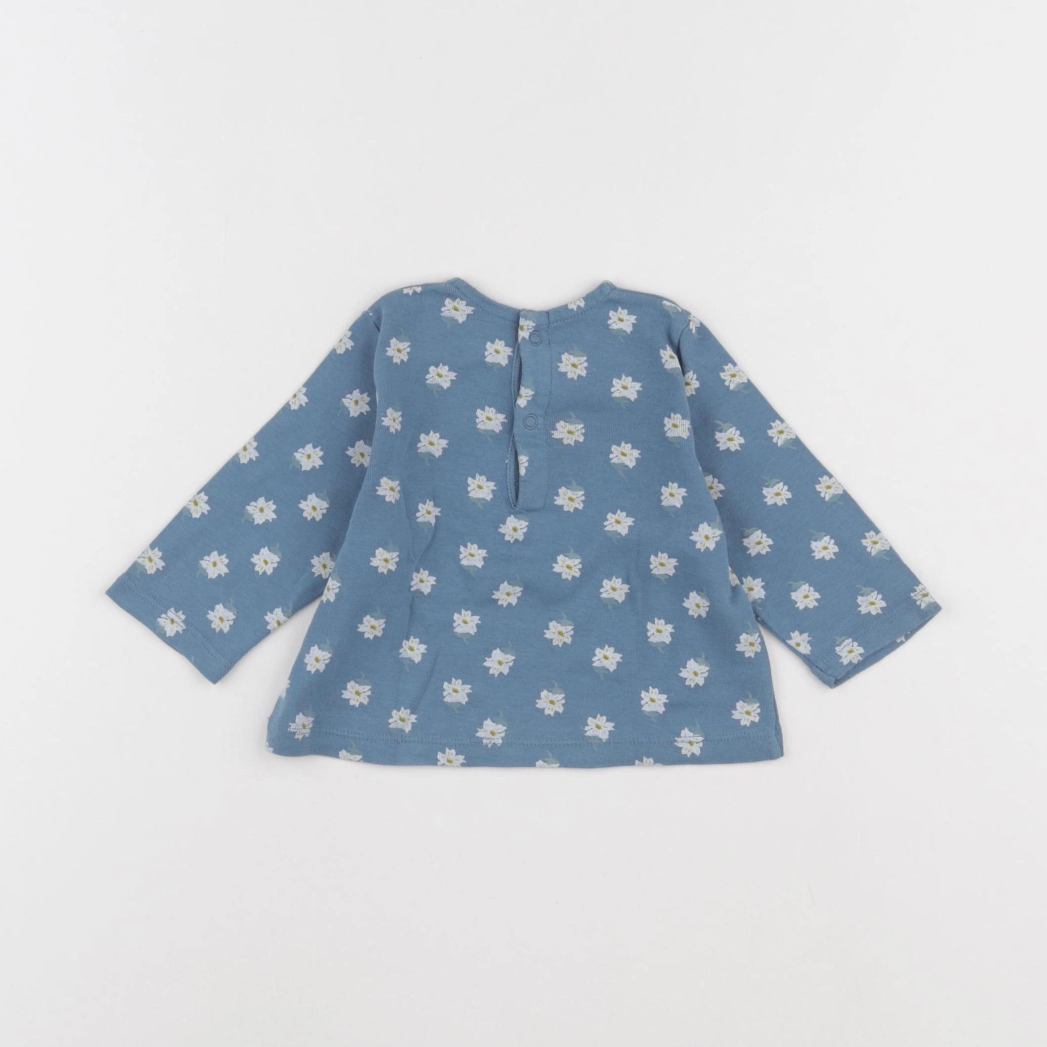 Petit Bateau - tee-shirt bleu - 3 mois