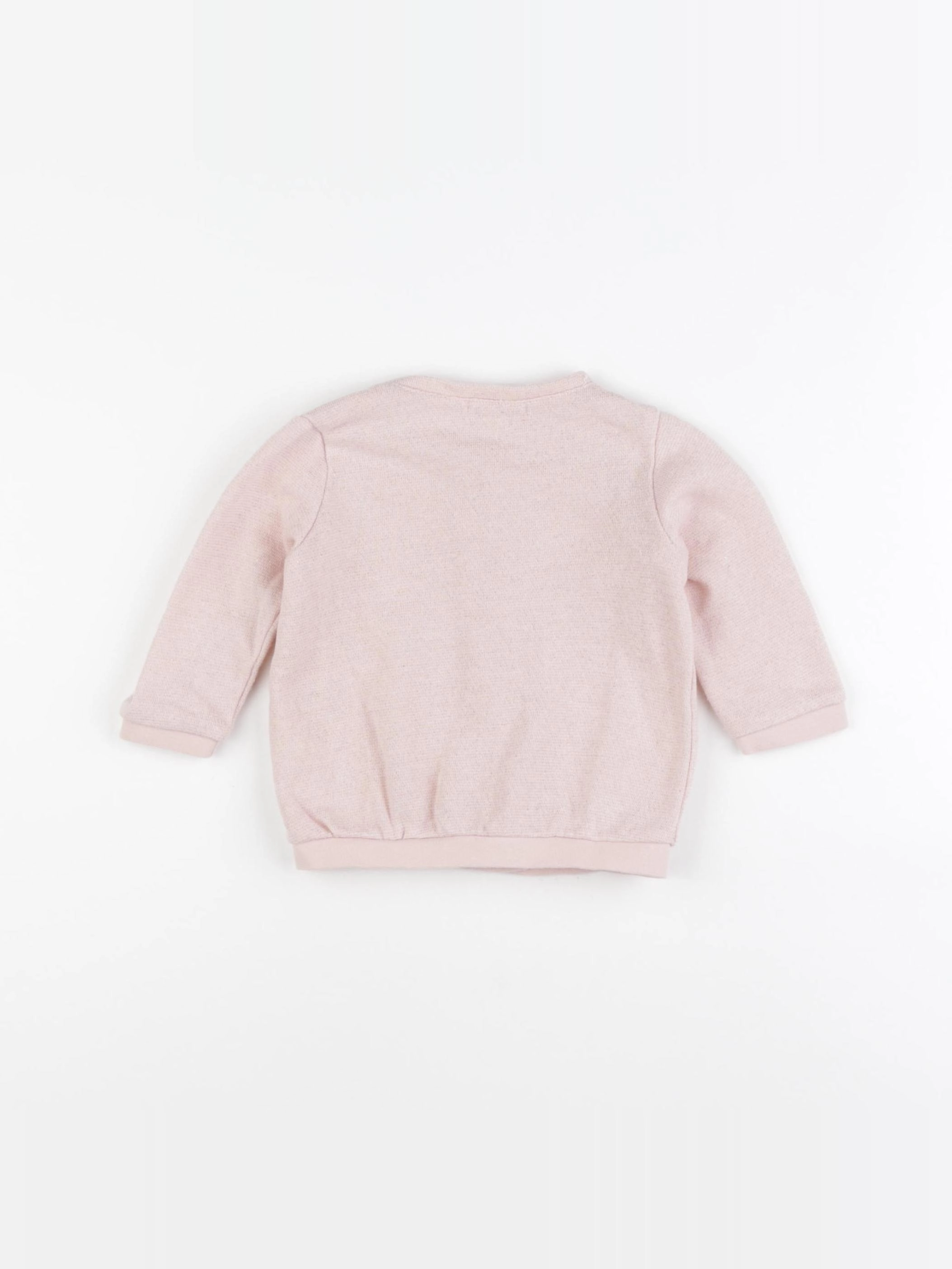 Vertbaudet - sweat rose - 9 mois