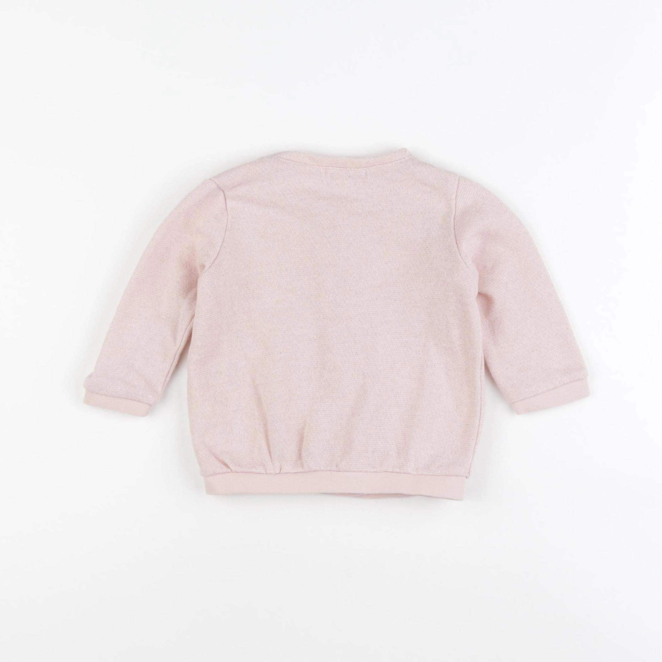 Vertbaudet - sweat rose - 9 mois