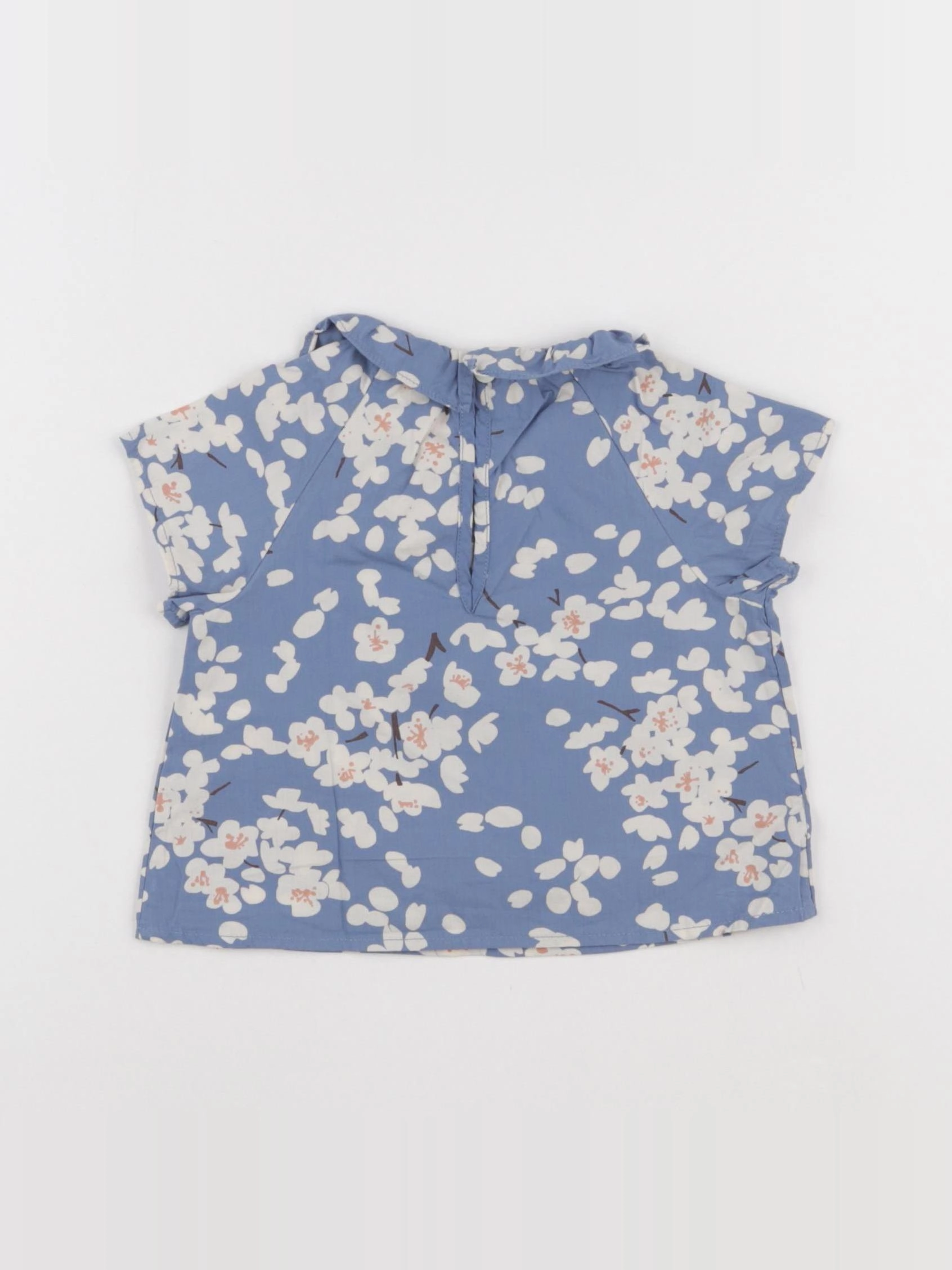 Petit Bateau - blouse bleu - 6 mois