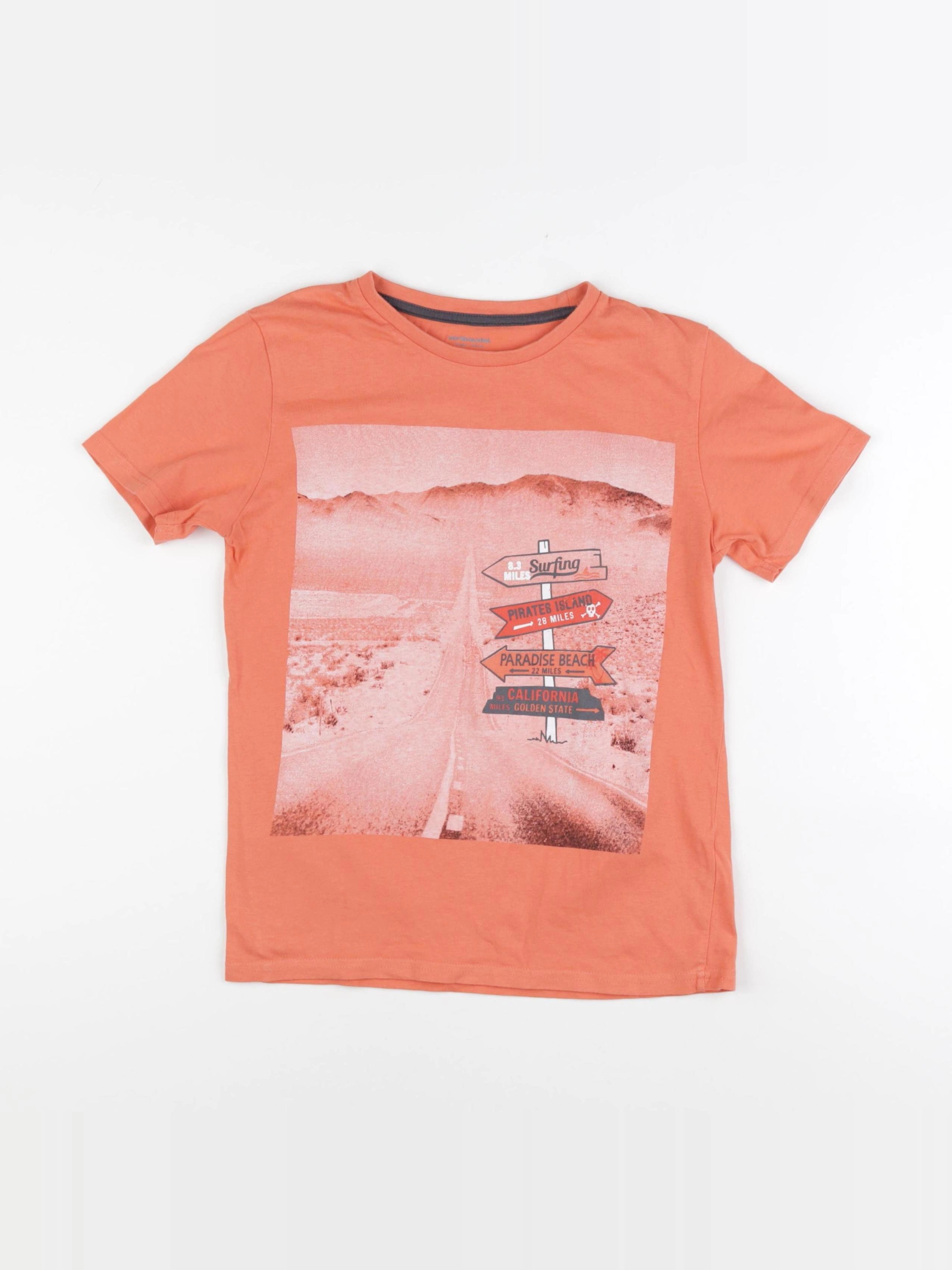 Vertbaudet - tee-shirt orange - 10 ans