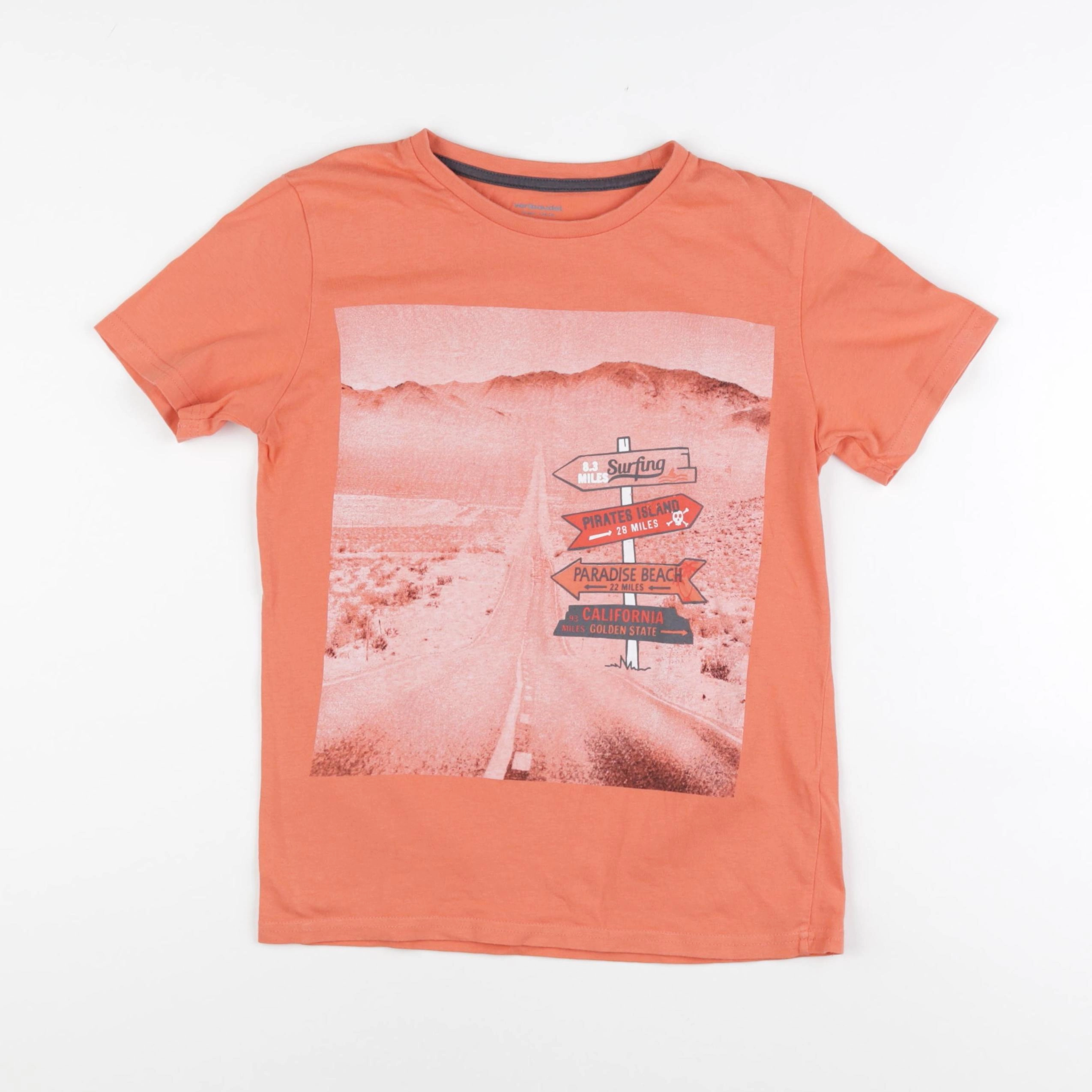 Vertbaudet - tee-shirt orange - 10 ans