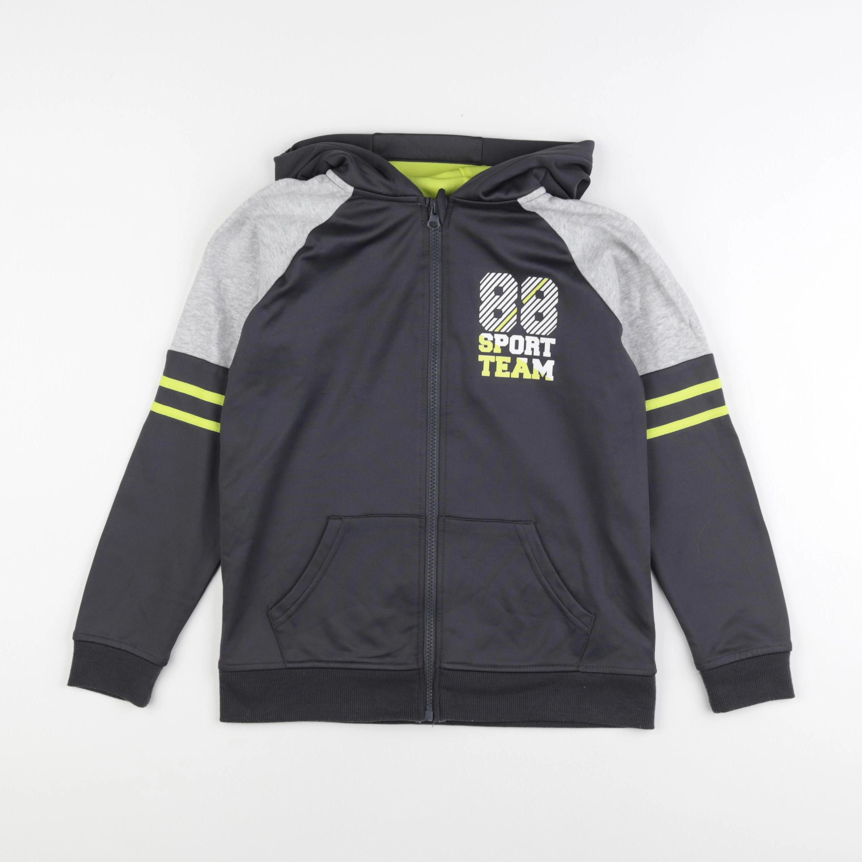 Vertbaudet - sweat gris, jaune - 12 ans