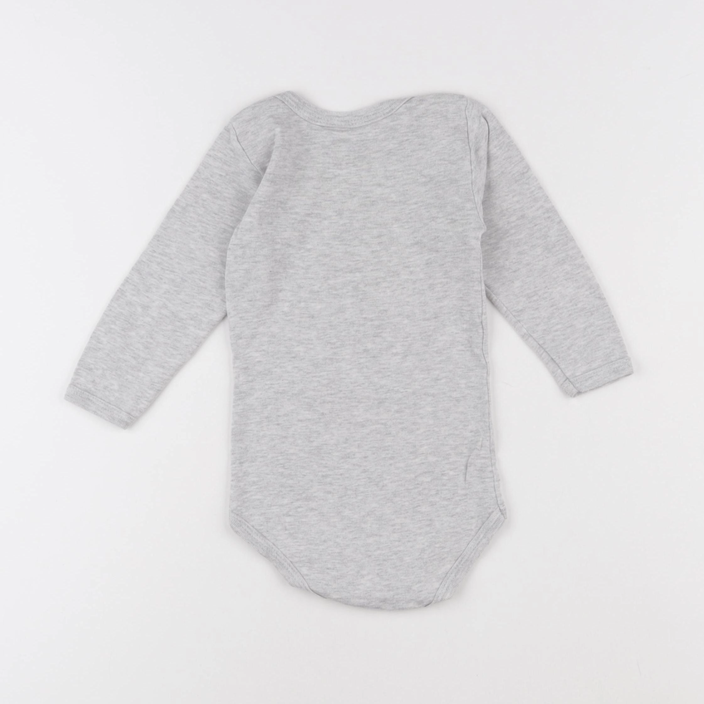 Petit Bateau - body gris - 18 mois