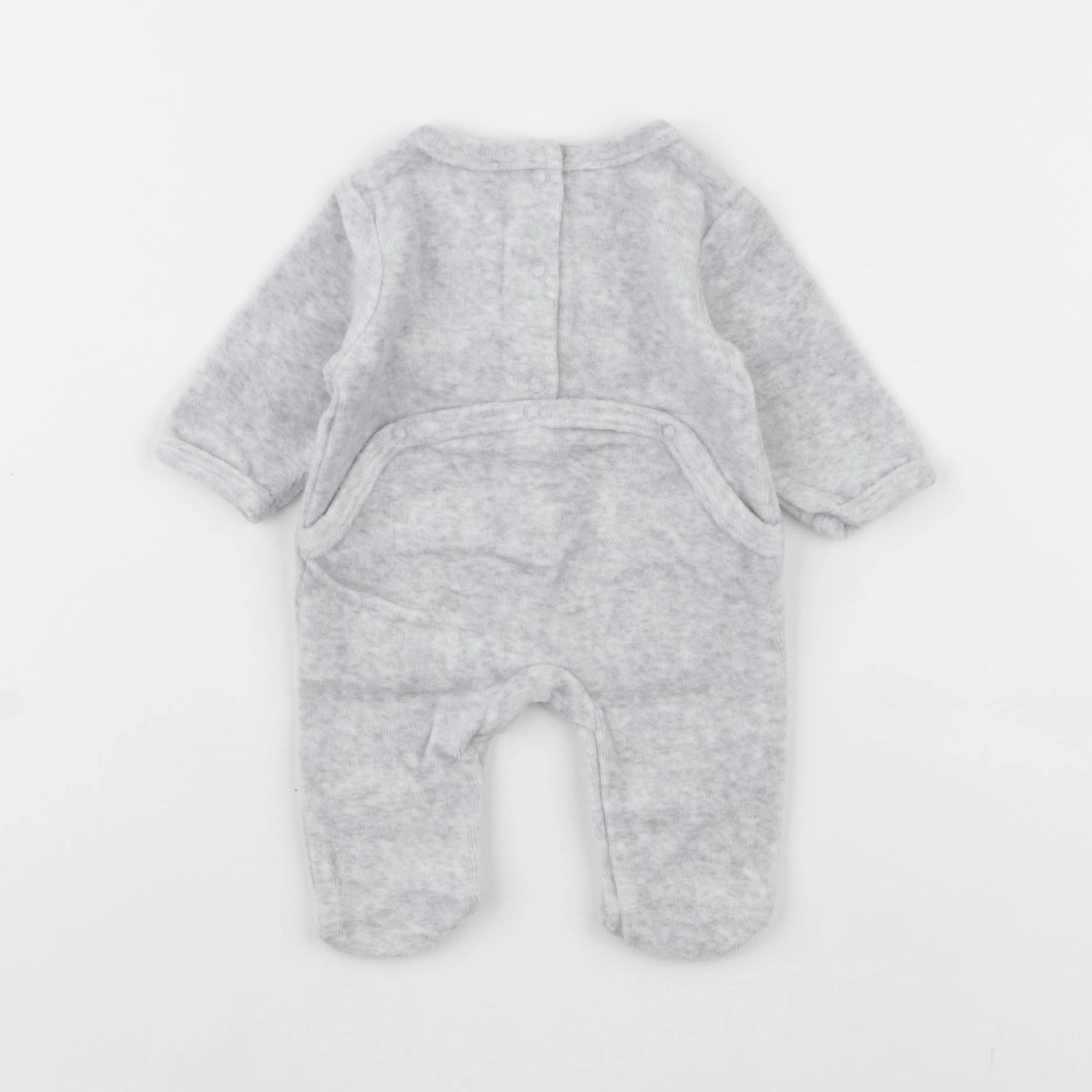 Vertbaudet - pyjama velours gris - 0 mois