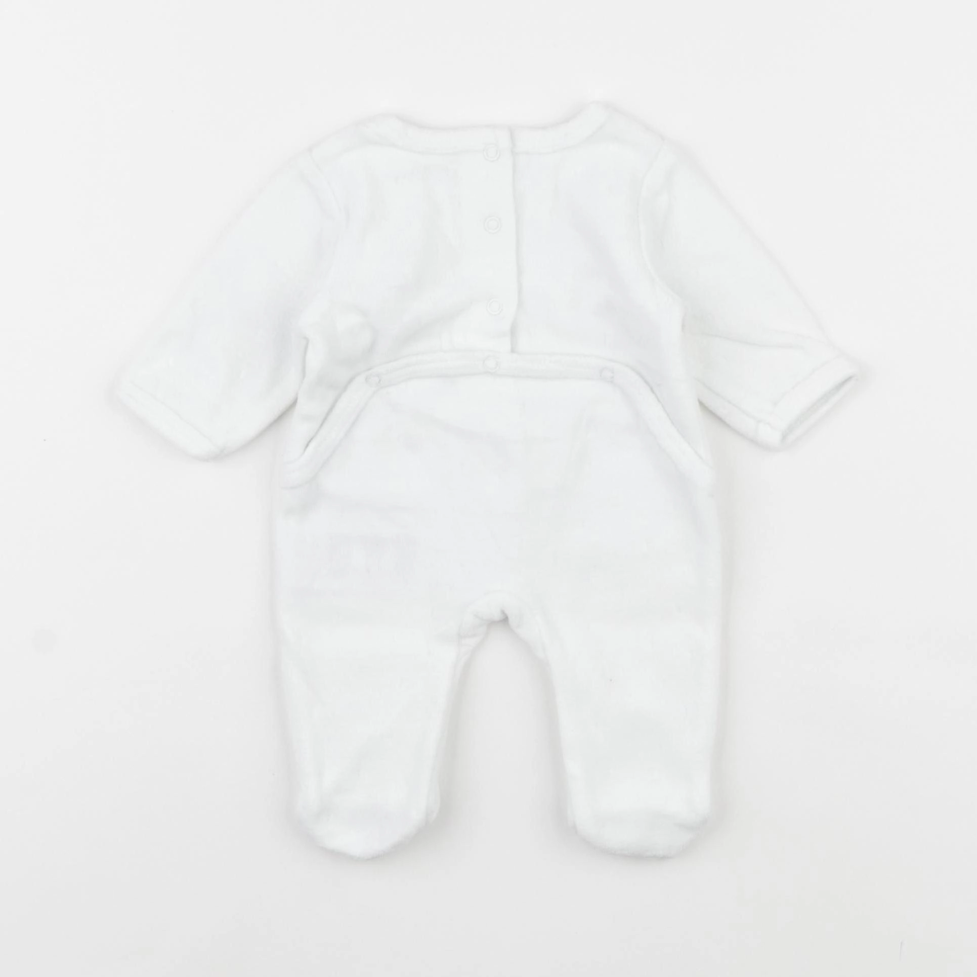 Vertbaudet - pyjama velours blanc - 0 mois