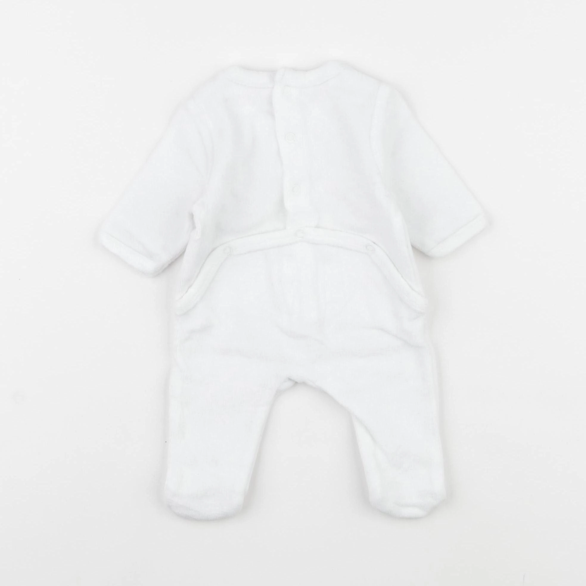 Vertbaudet - pyjama velours blanc - 0 mois