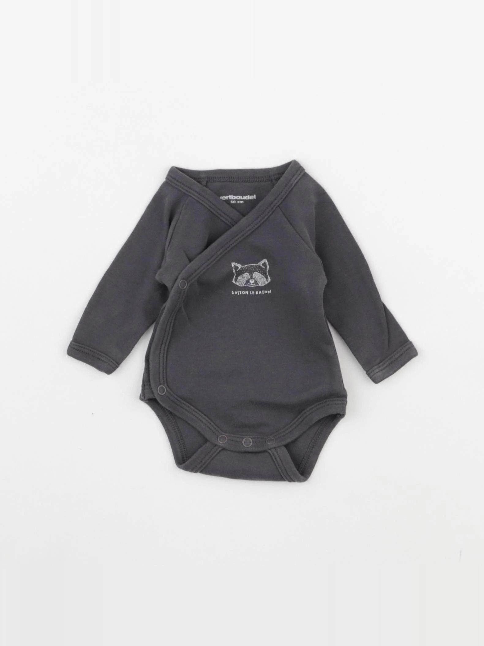 Vertbaudet - body gris - 0 mois