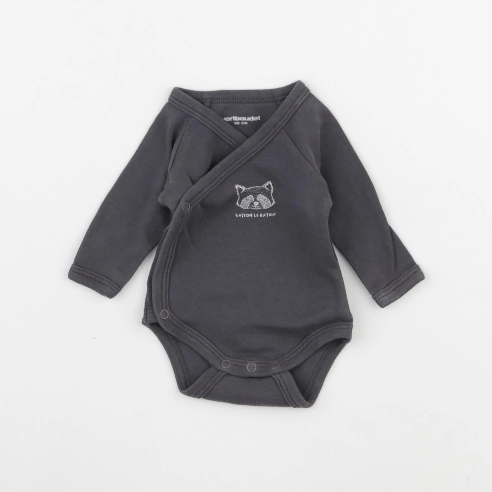 Vertbaudet - body gris - 0 mois