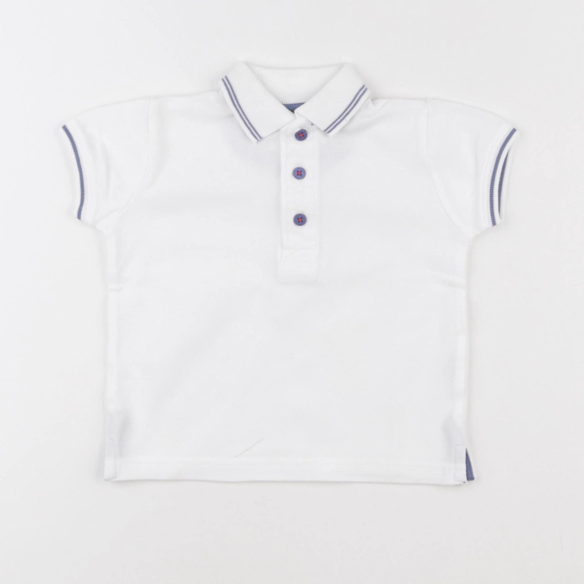 Acanthe - polo blanc - 12 mois