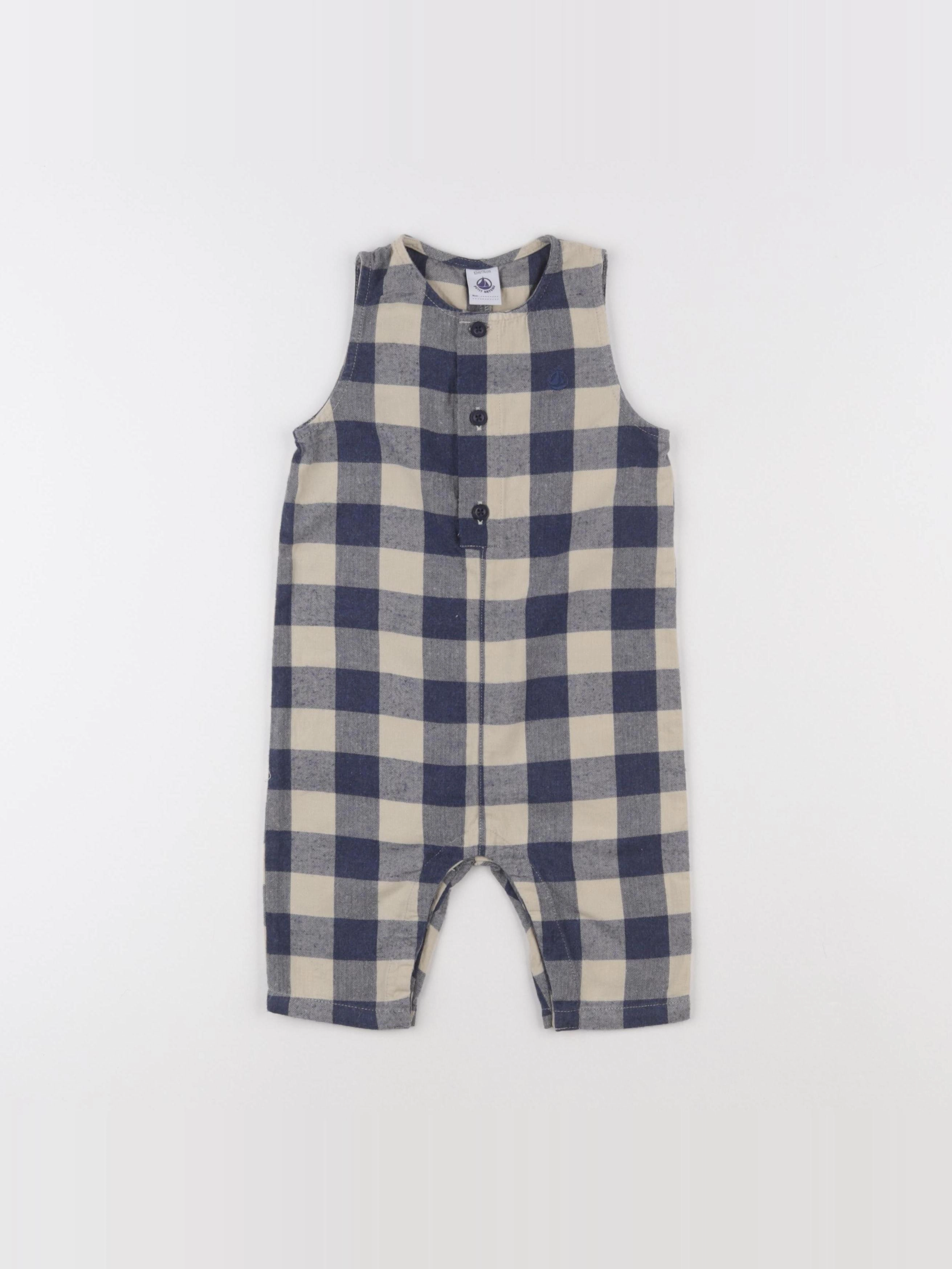 Petit Bateau - combinaison bleu - 12 mois