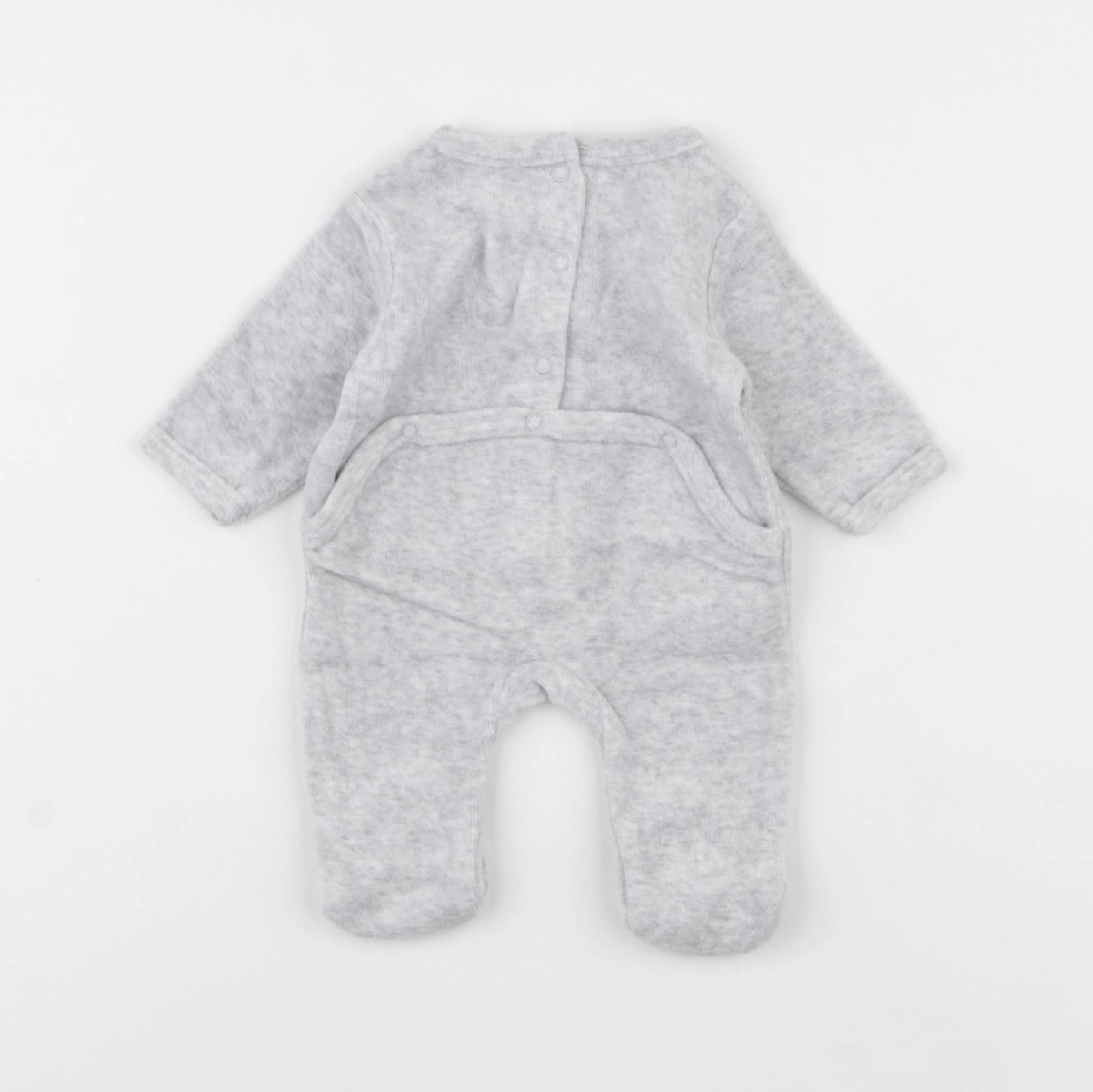 Vertbaudet - pyjama velours gris - 0 mois