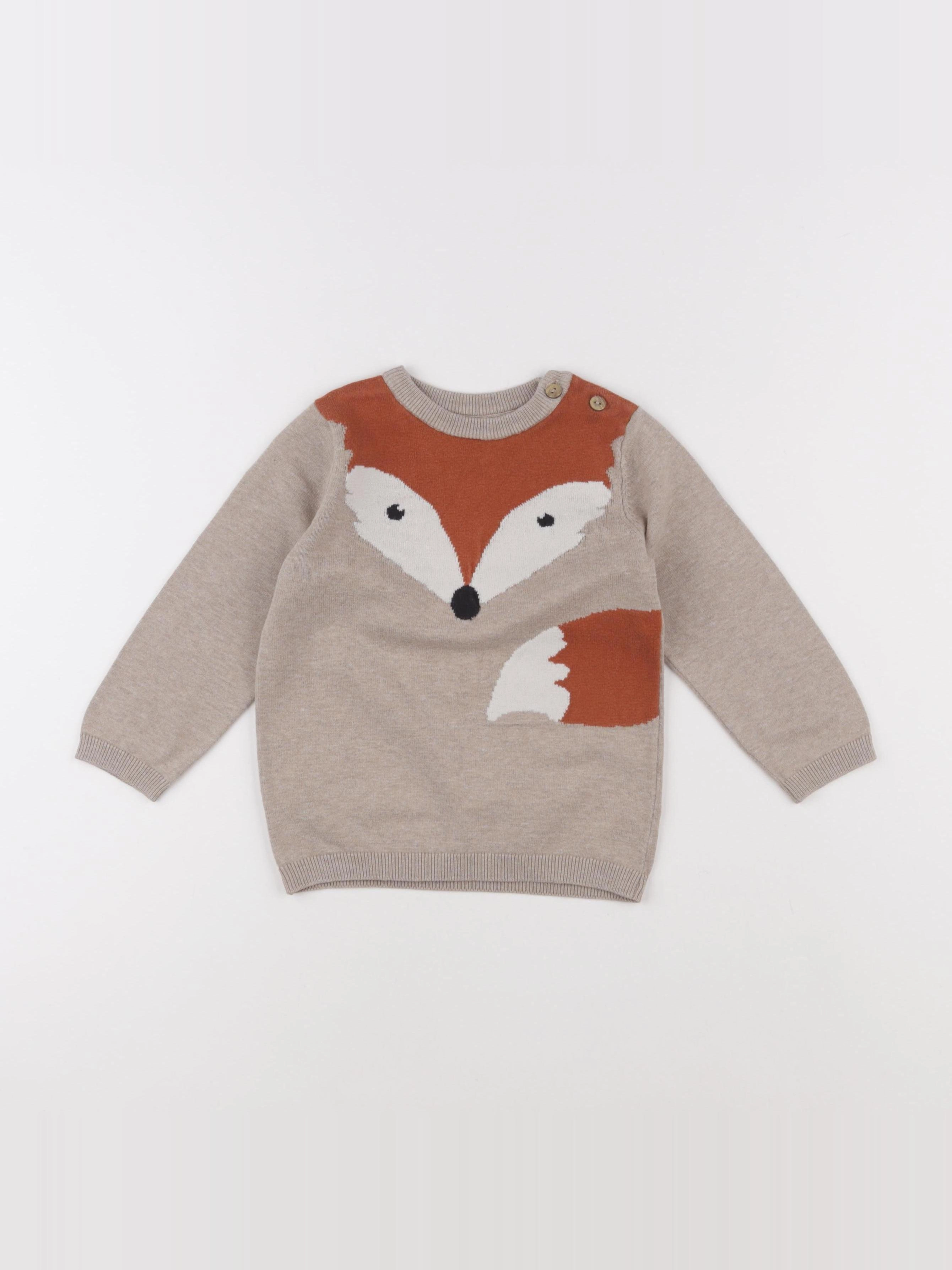 H&M - pull beige - 18/24 mois