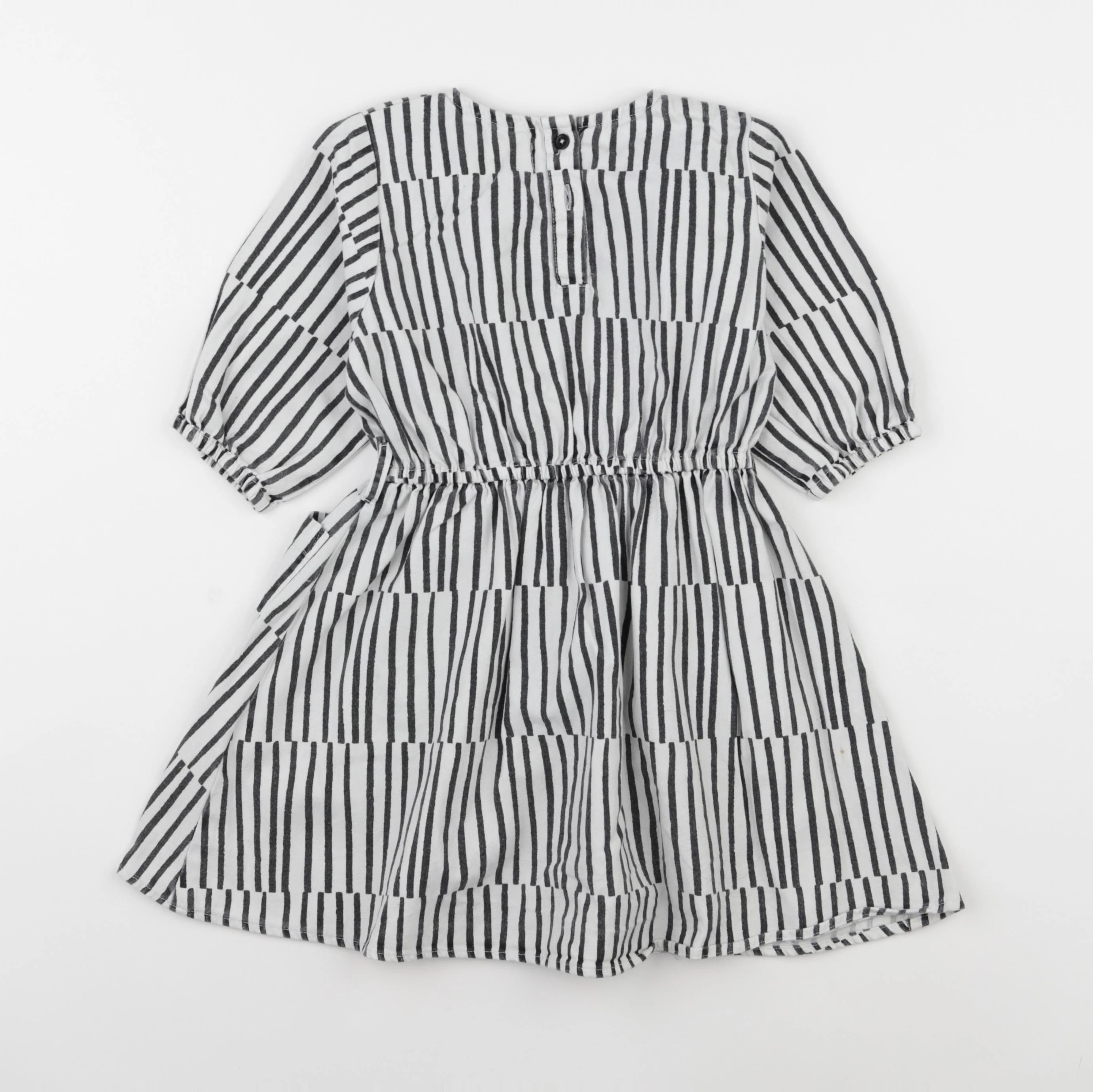 Monoprix - robe noir, blanc - 3/4 ans