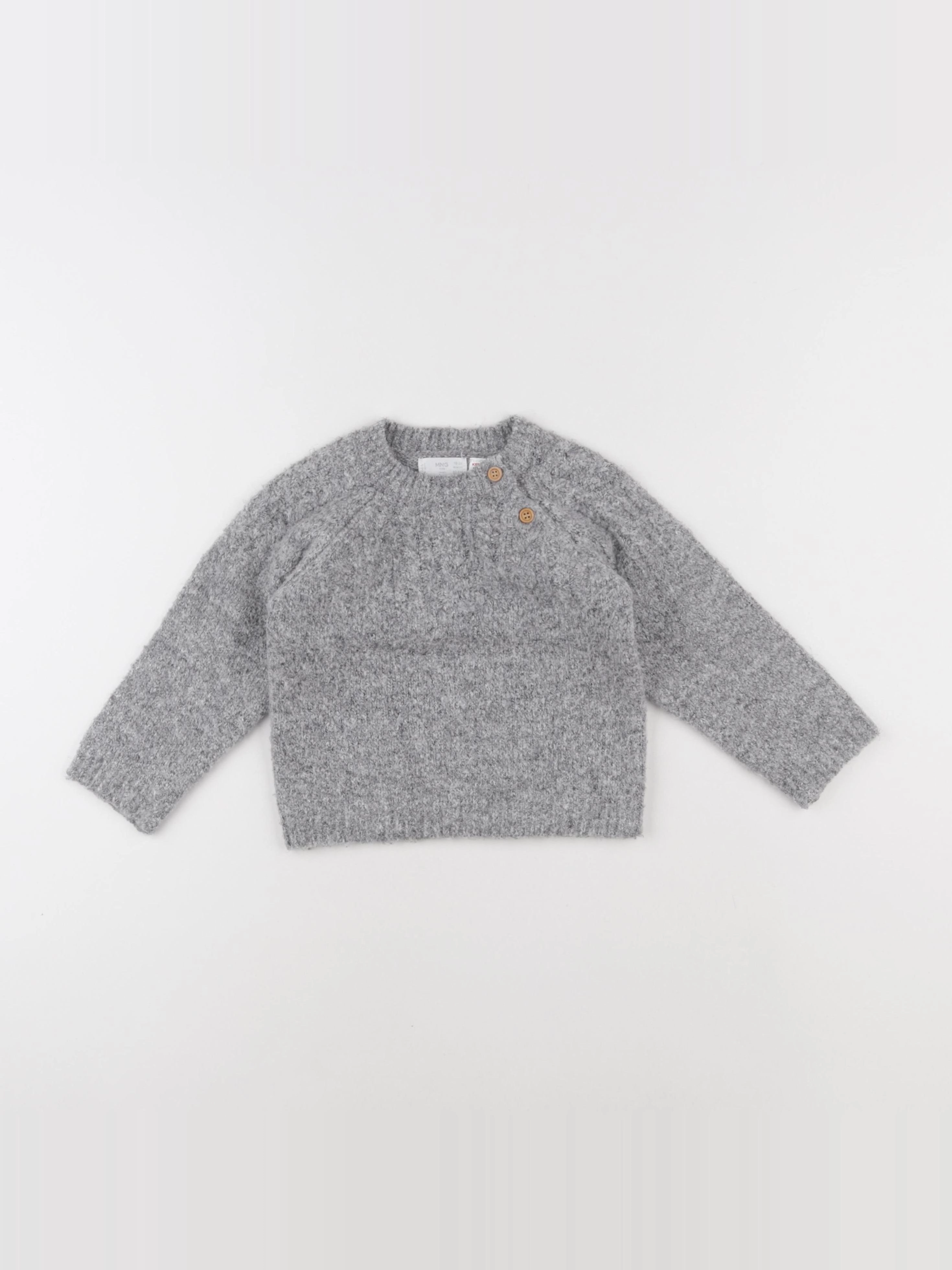 Mango - pull gris - 18/24 mois