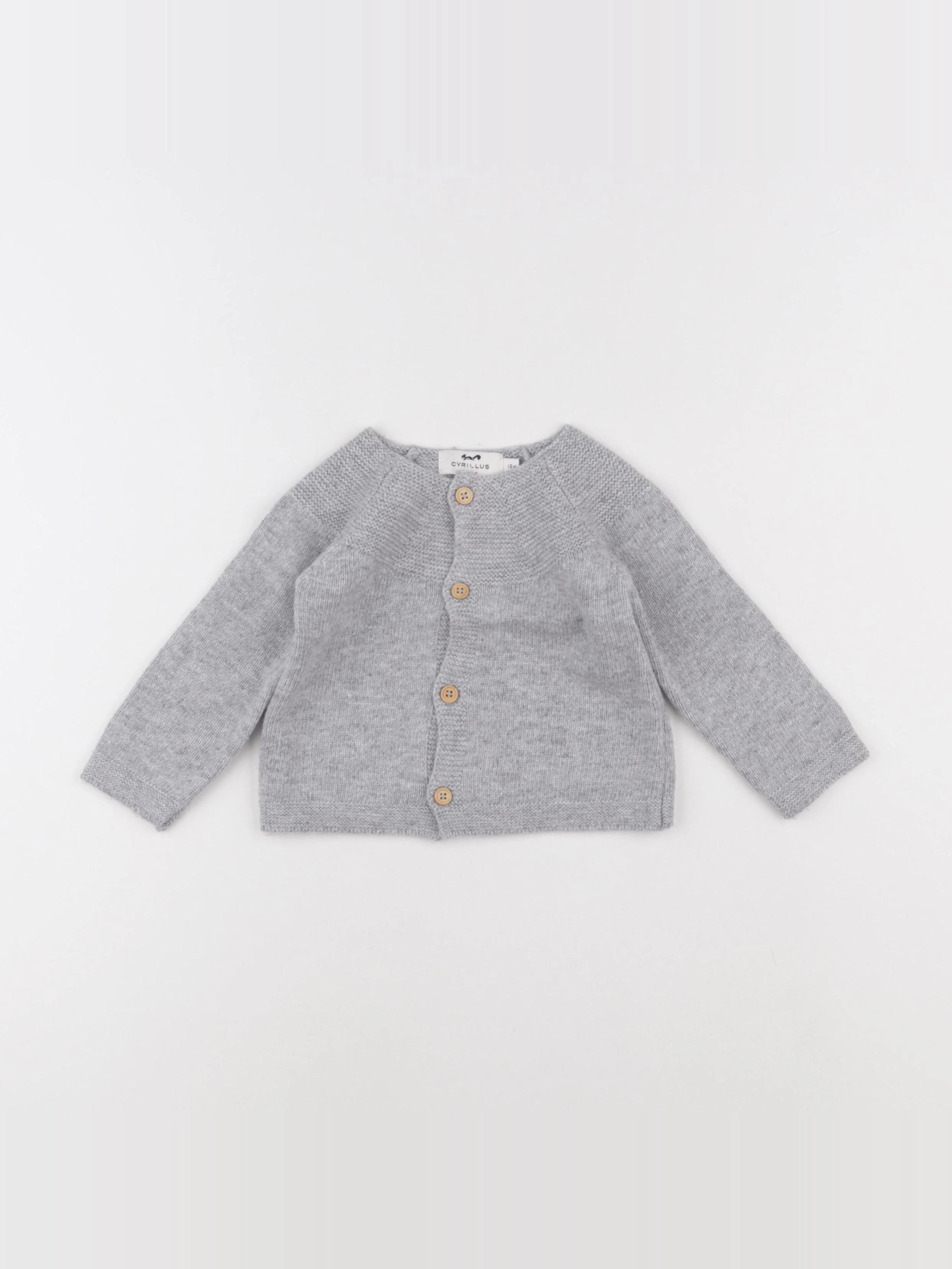 Cyrillus - gilet gris - 12 mois