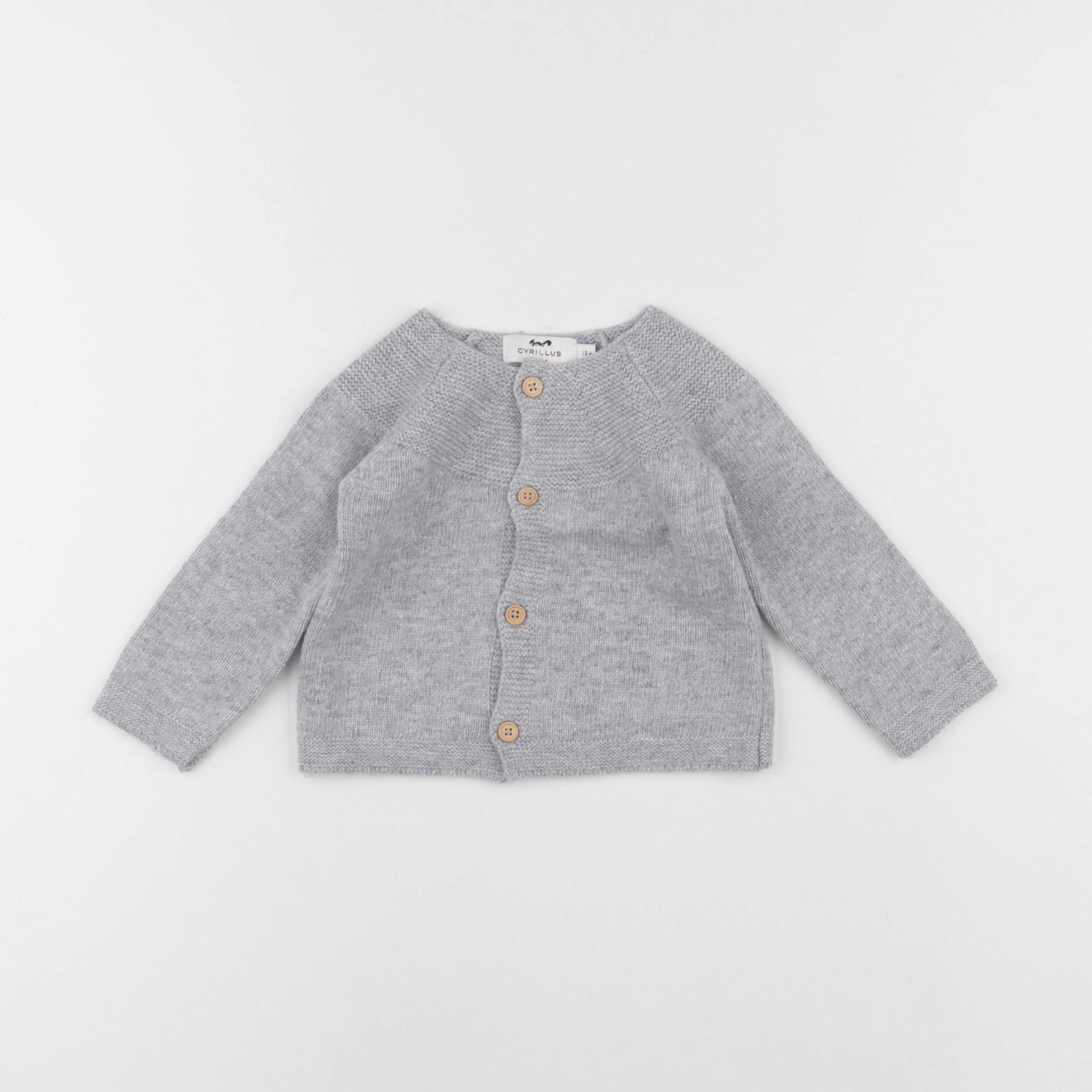 Cyrillus - gilet gris - 12 mois