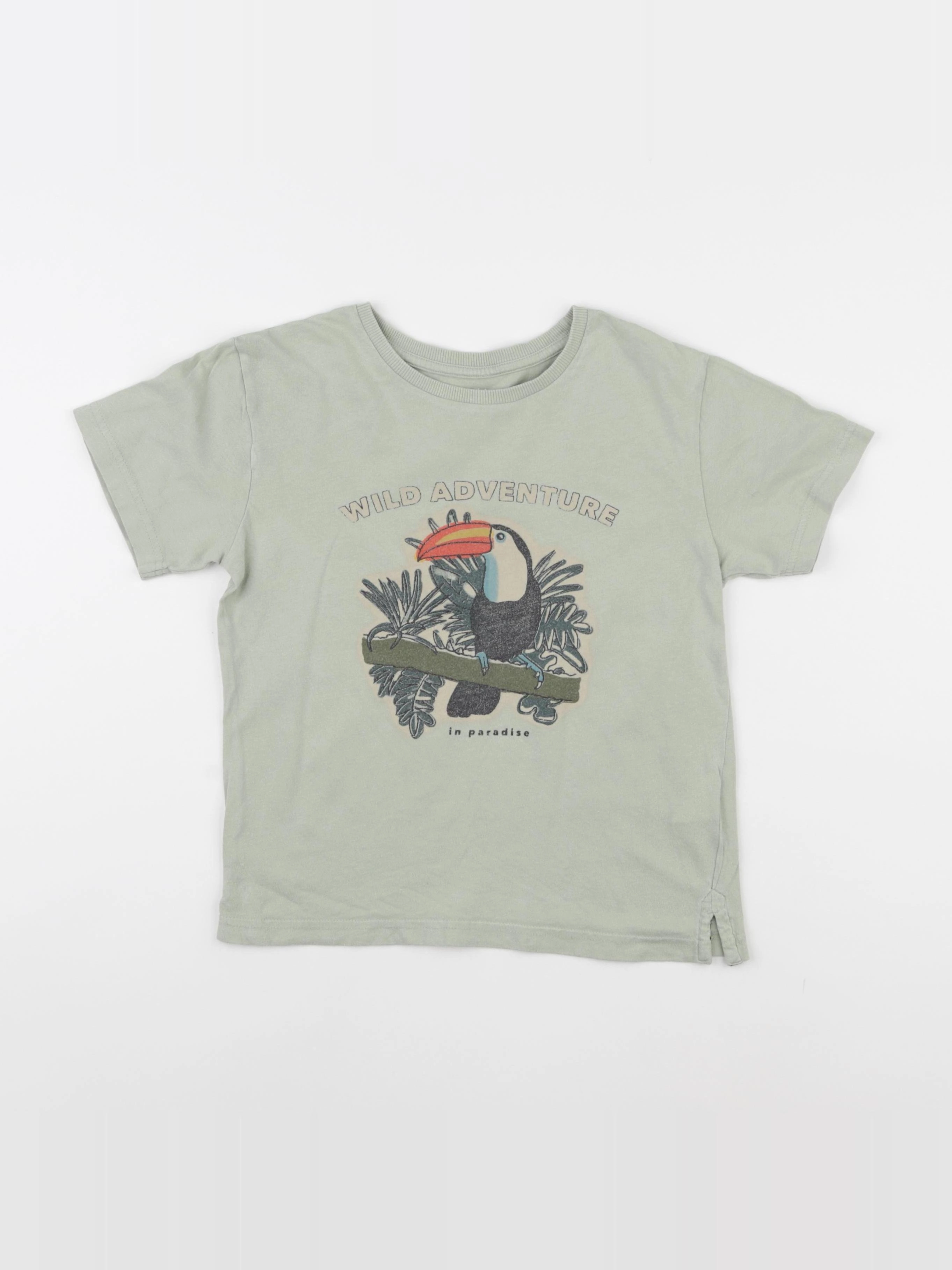 Vertbaudet - tee-shirt vert - 8 ans