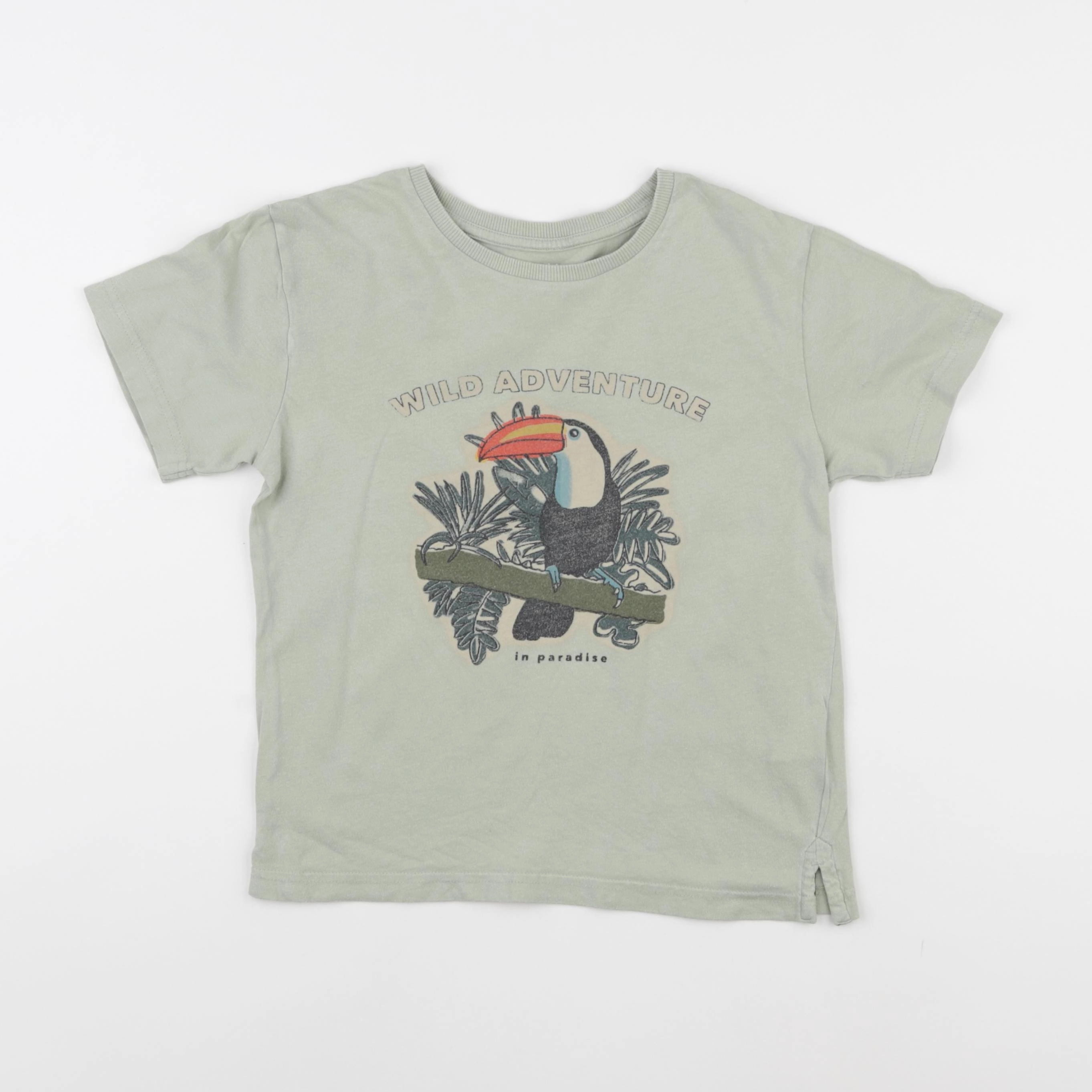Vertbaudet - tee-shirt vert - 8 ans