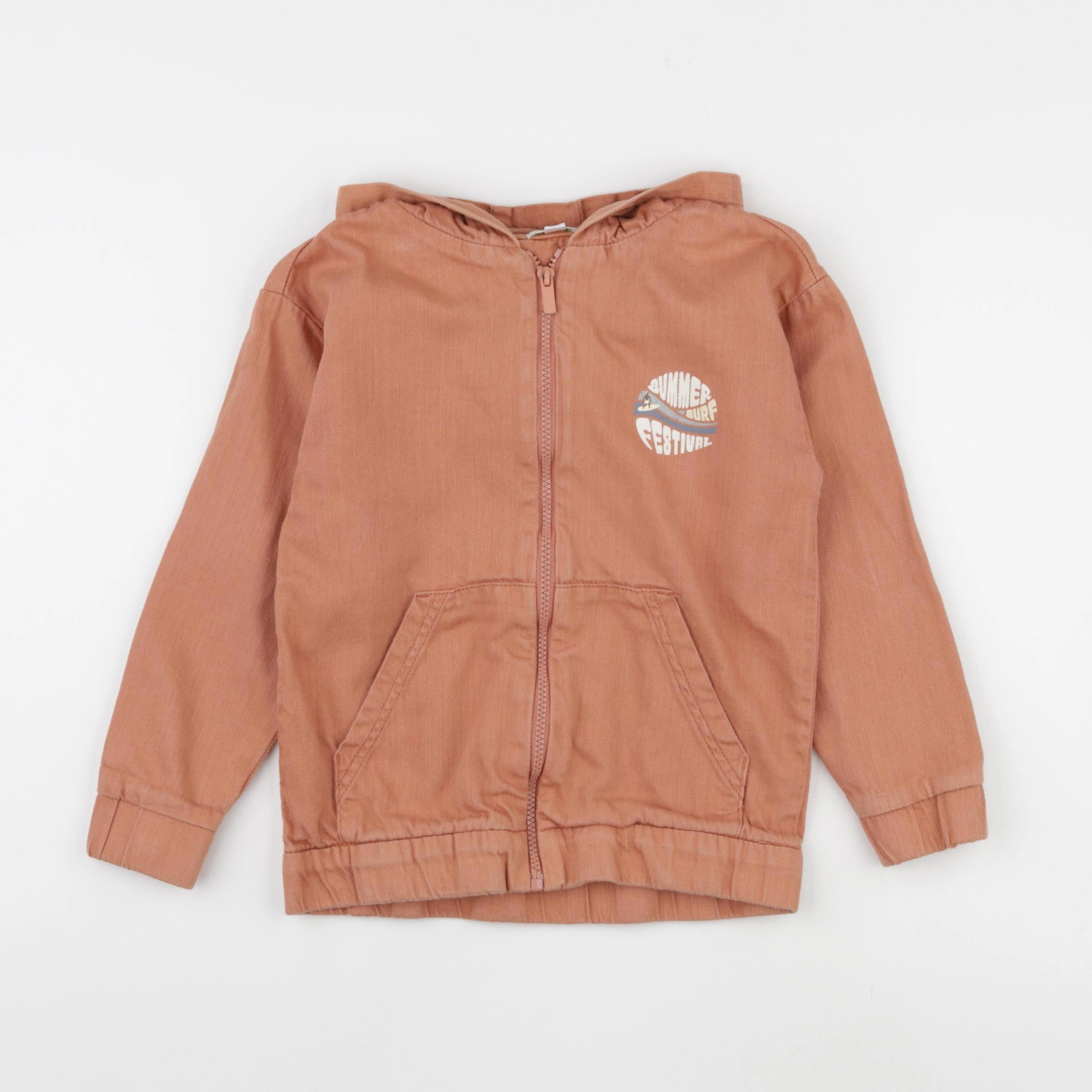 Vertbaudet - veste orange - 8 ans