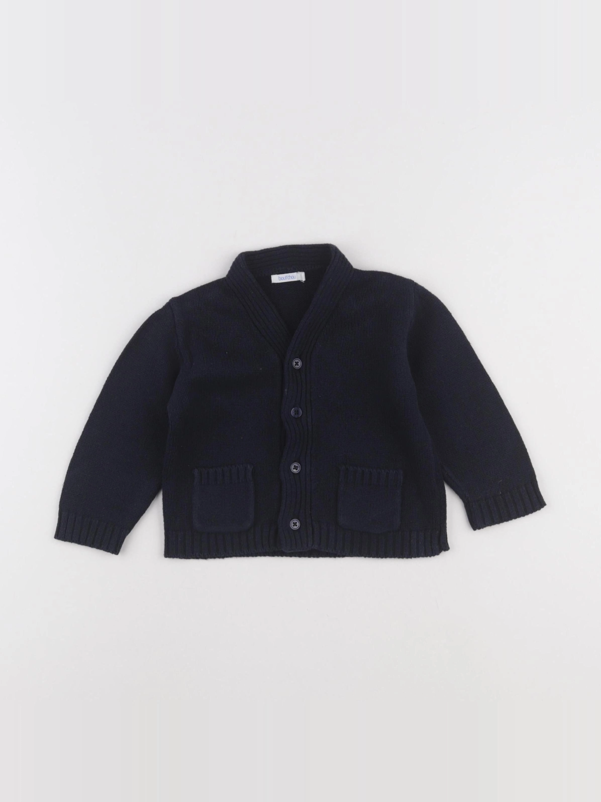 Boutchou - gilet bleu - 12 mois