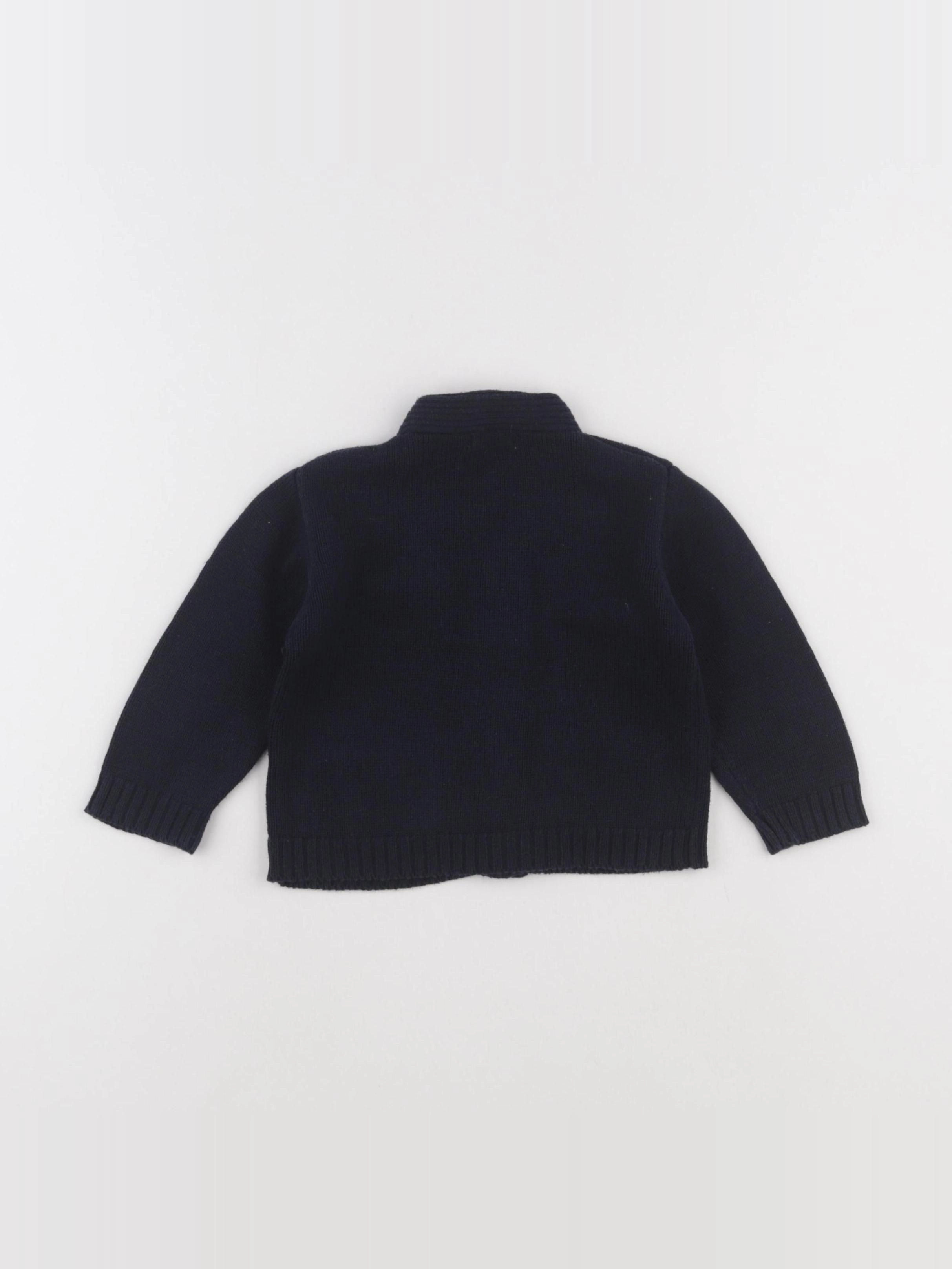 Boutchou - gilet bleu - 12 mois