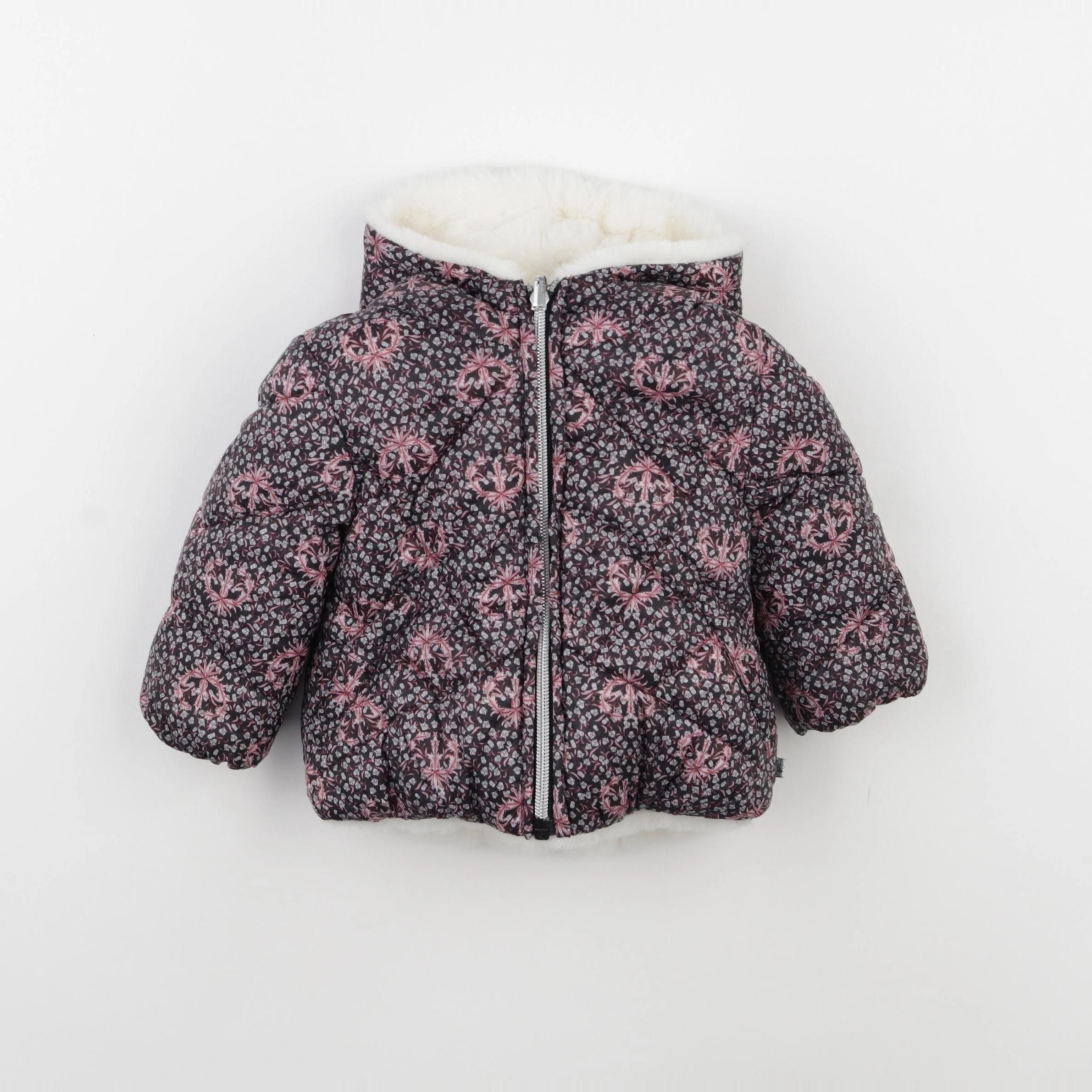 IKKS - doudoune noir, rose - 6 mois