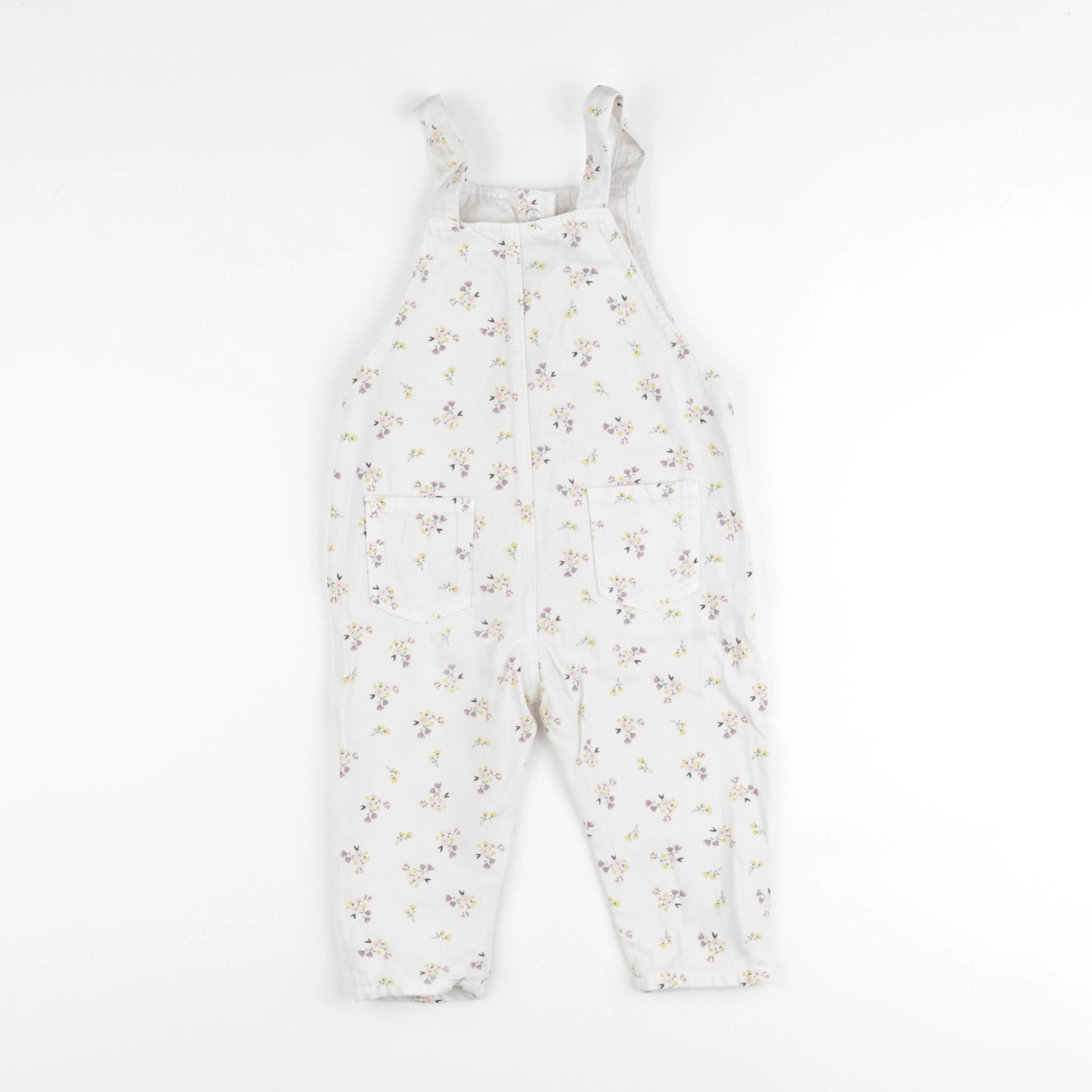 Zara - salopette blanc, rose - 18/24 mois