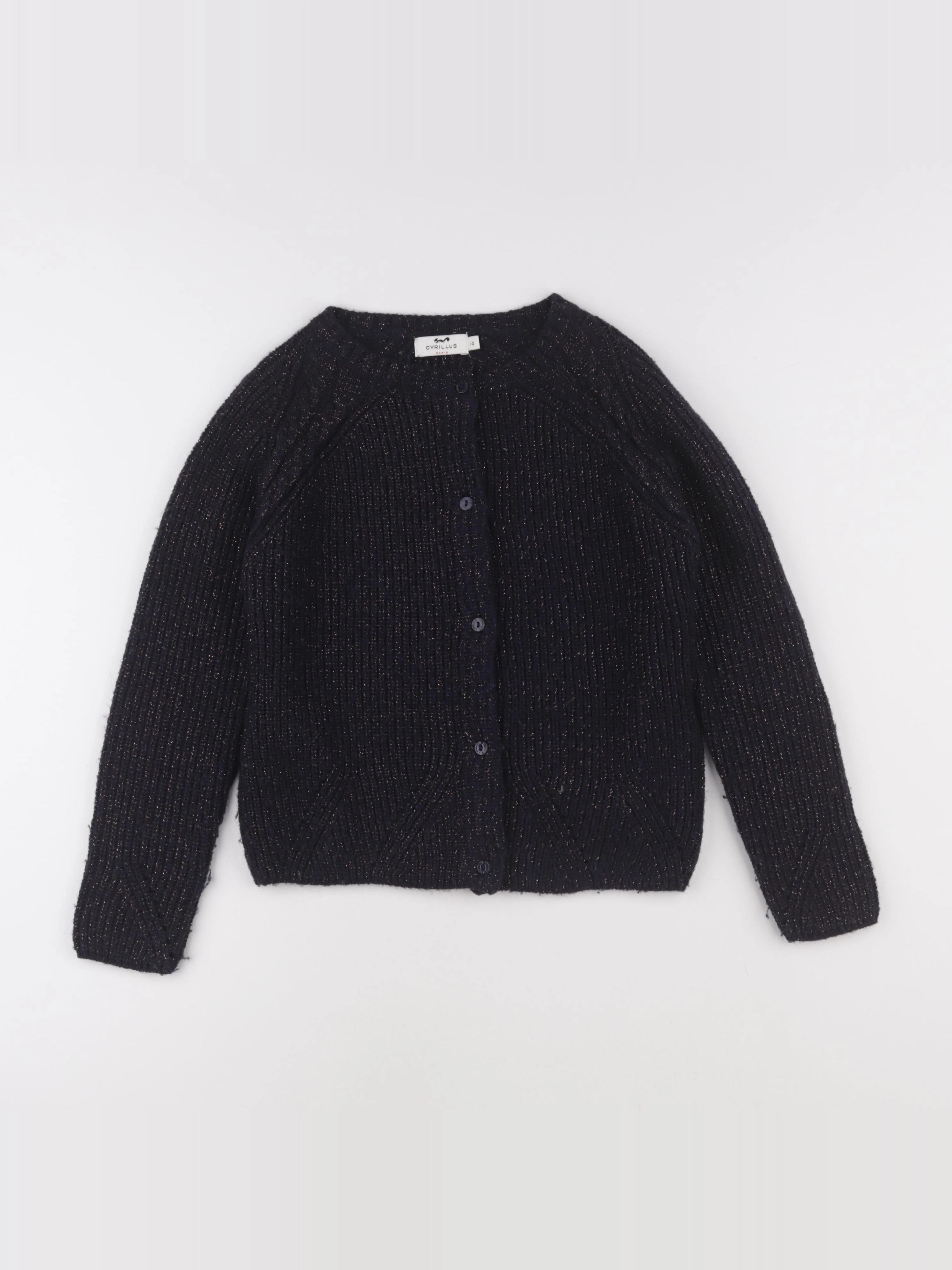 Cyrillus - gilet bleu, or - 10 ans