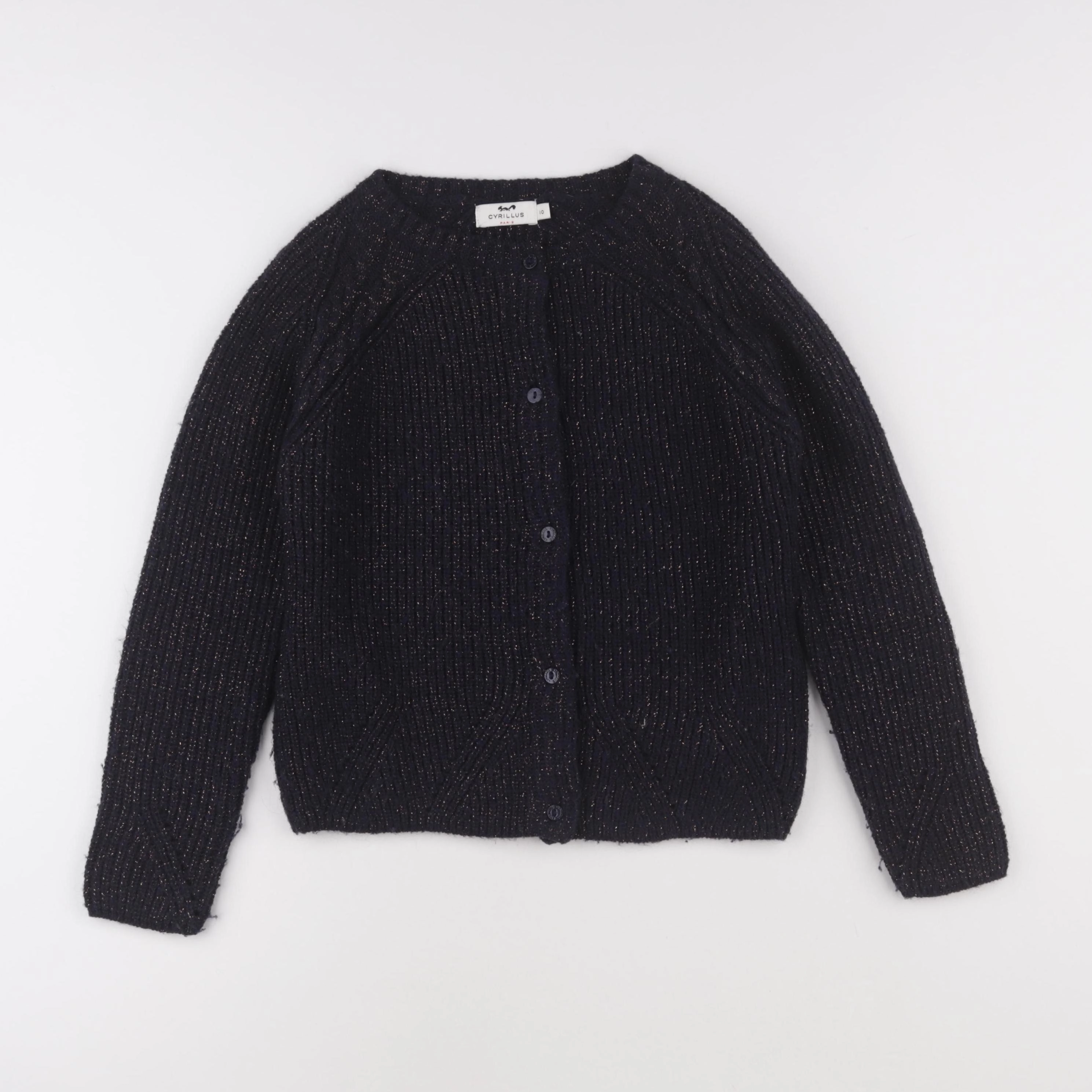 Cyrillus - gilet bleu, or - 10 ans
