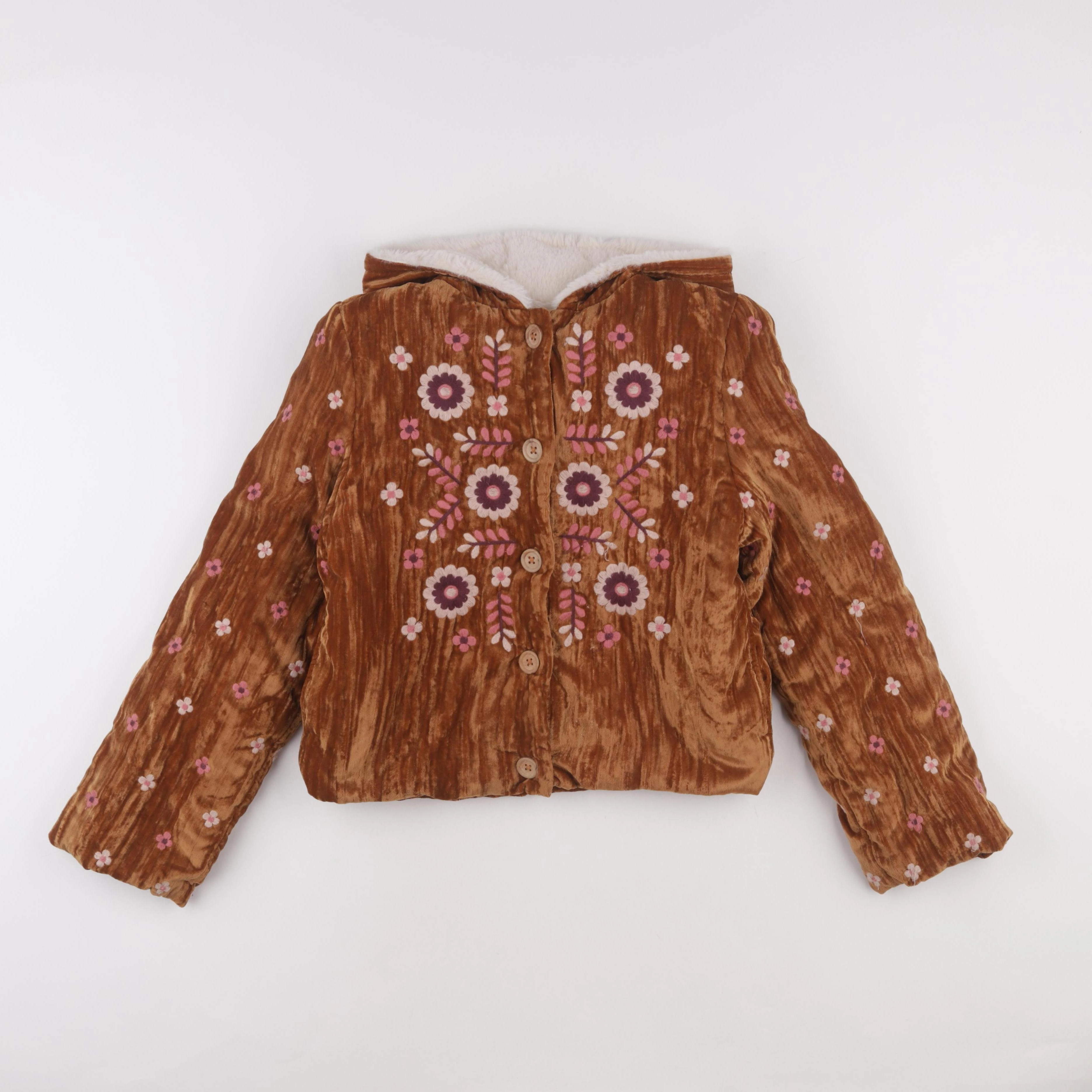Louise Misha - veste doublé marron - 10 ans