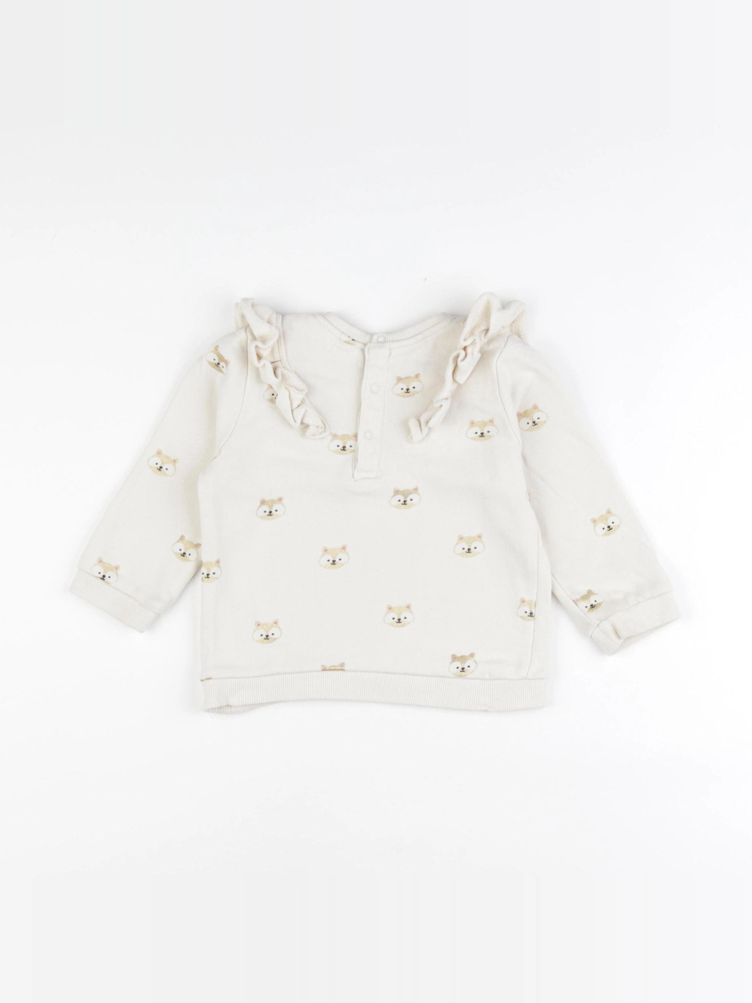 Boutchou - sweat beige, or - 36 mois