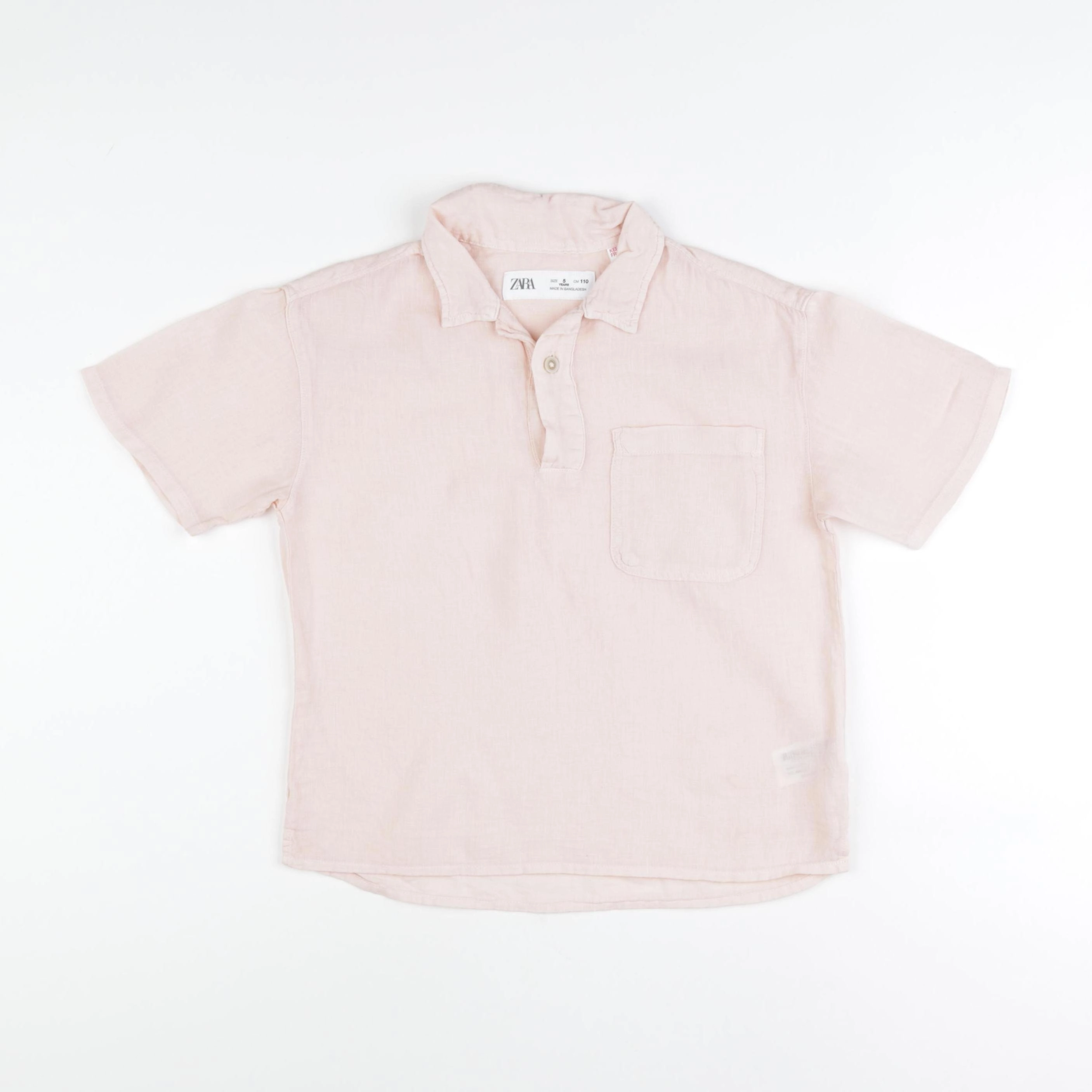 Zara - chemise rose - 5 ans
