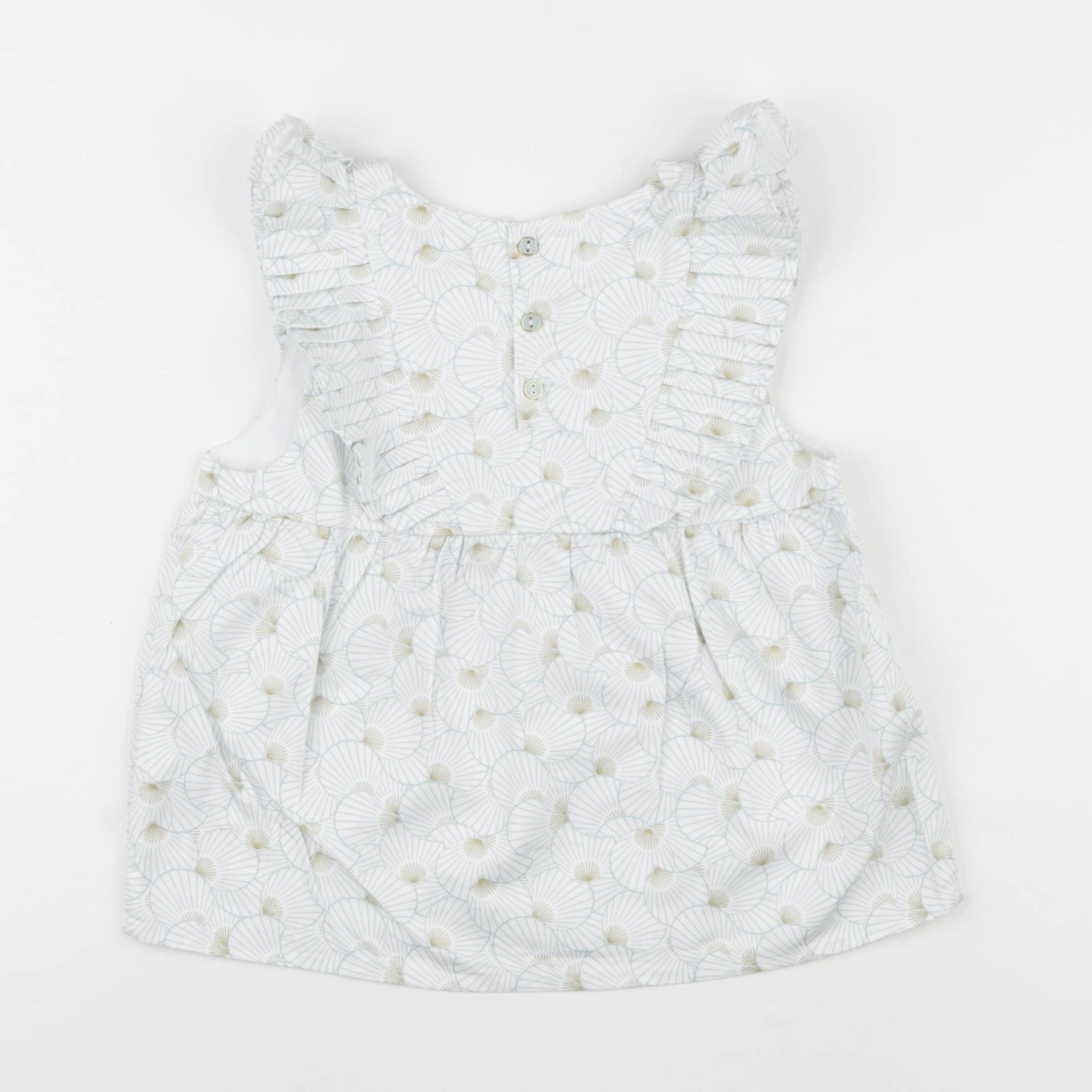 Vertbaudet - blouse blanc, bleu - 6 ans