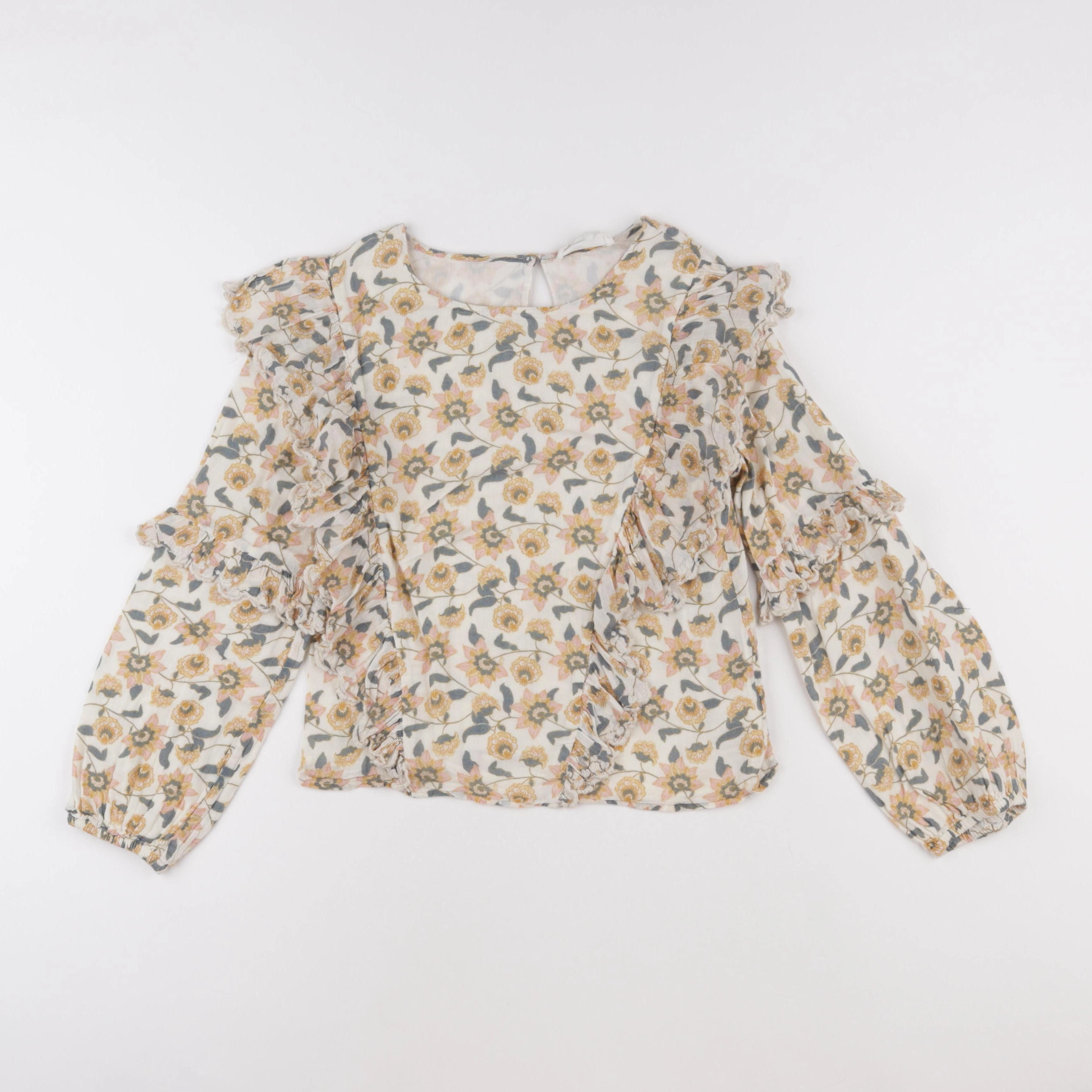 Louise Misha - blouse beige, vert - 10 ans