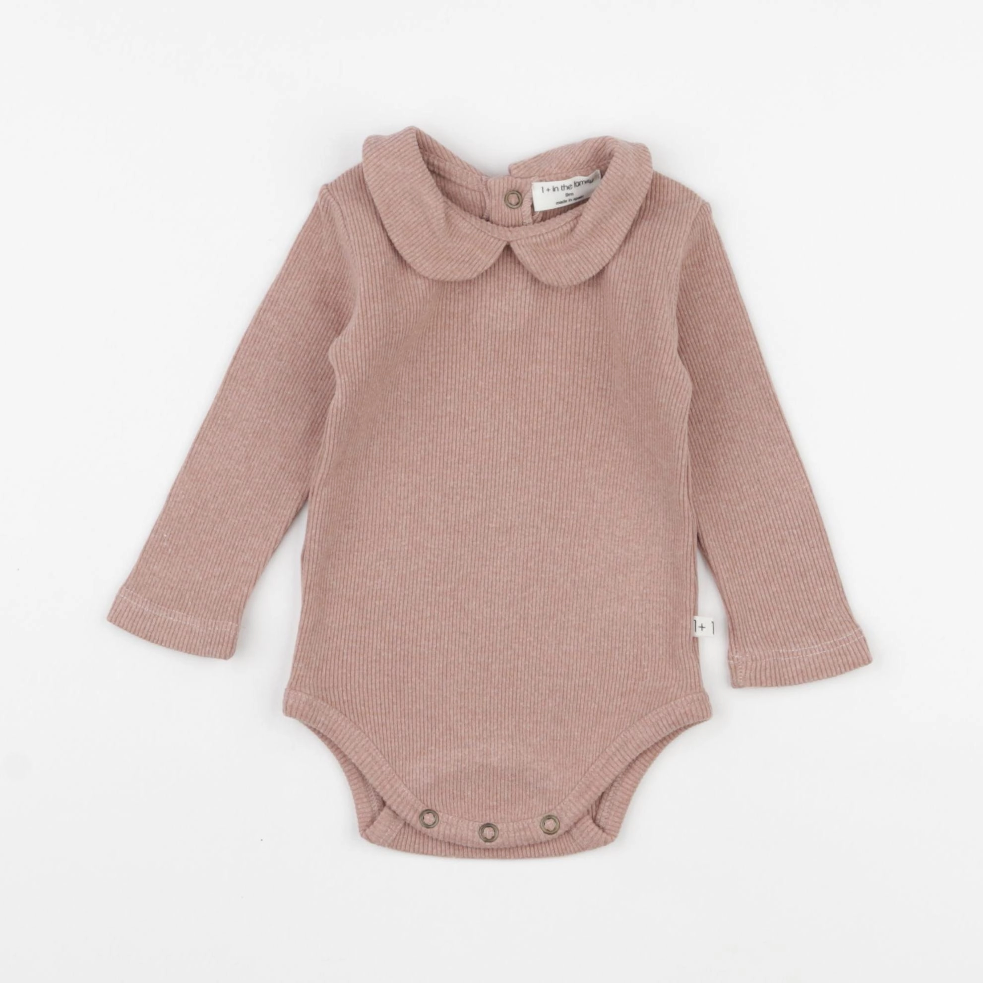 1+ In the family - body à col rose - 9 mois