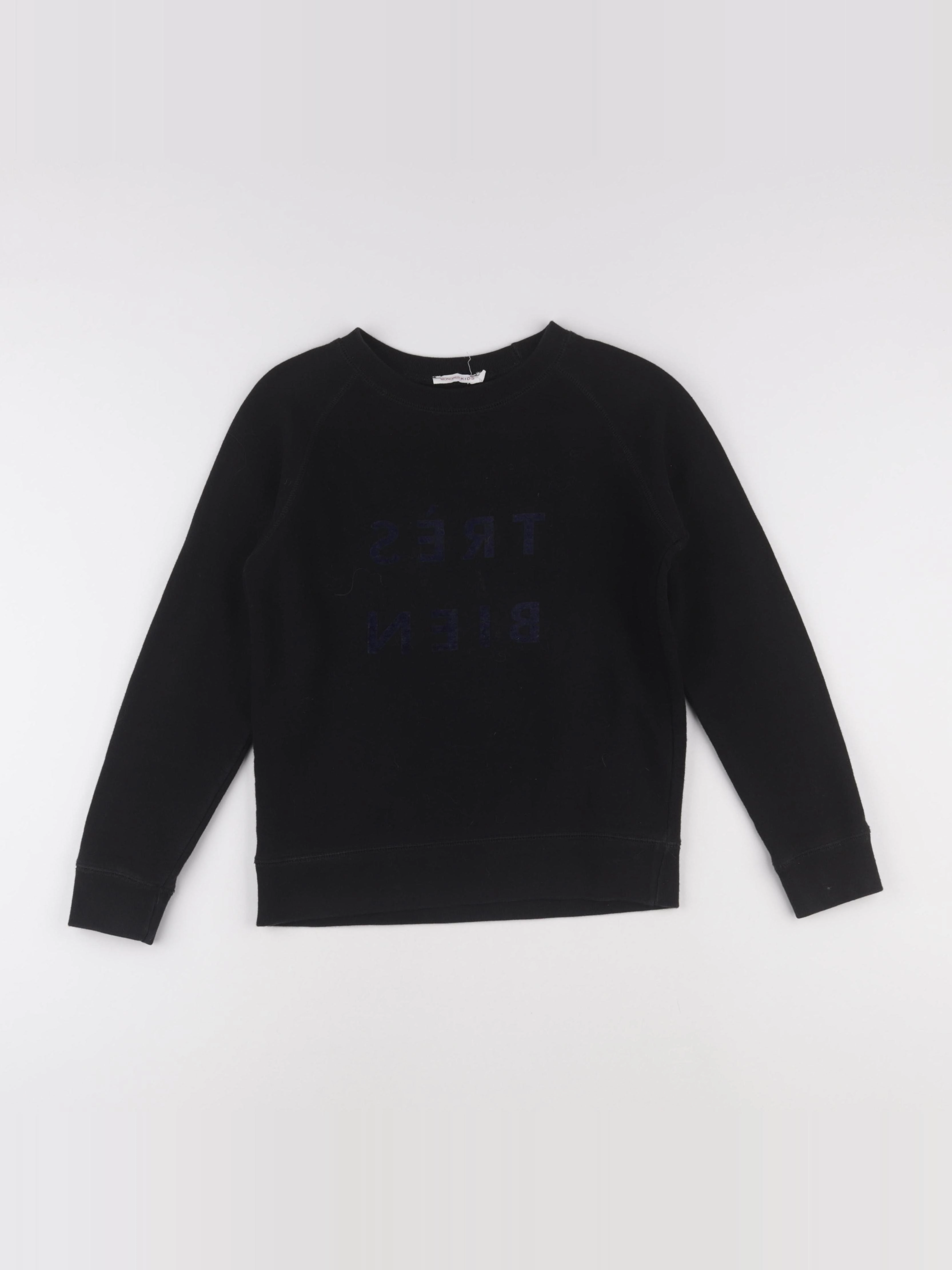 Monoprix - sweat noir - 9/10 ans