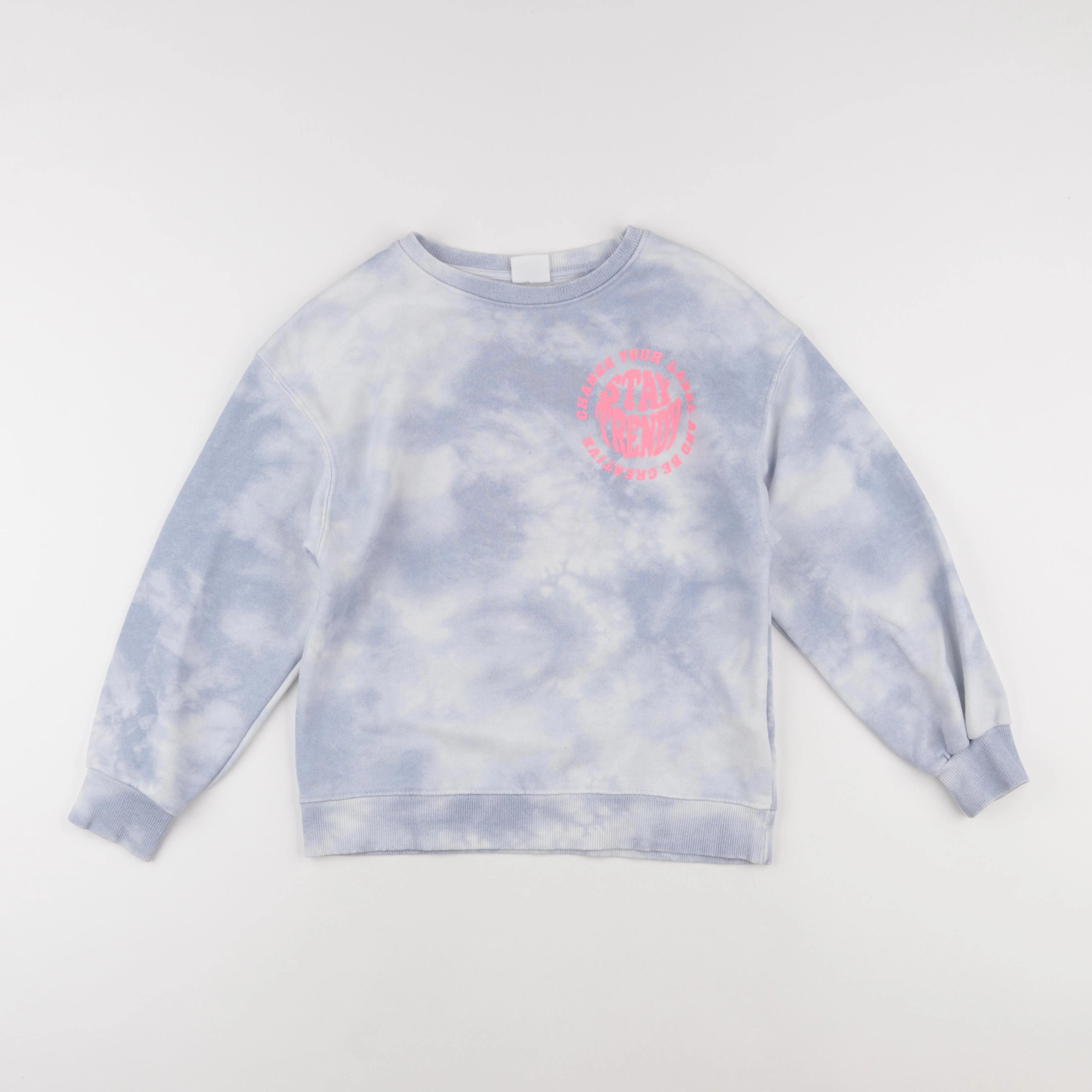 Zara - sweat blanc, bleu - 9 ans