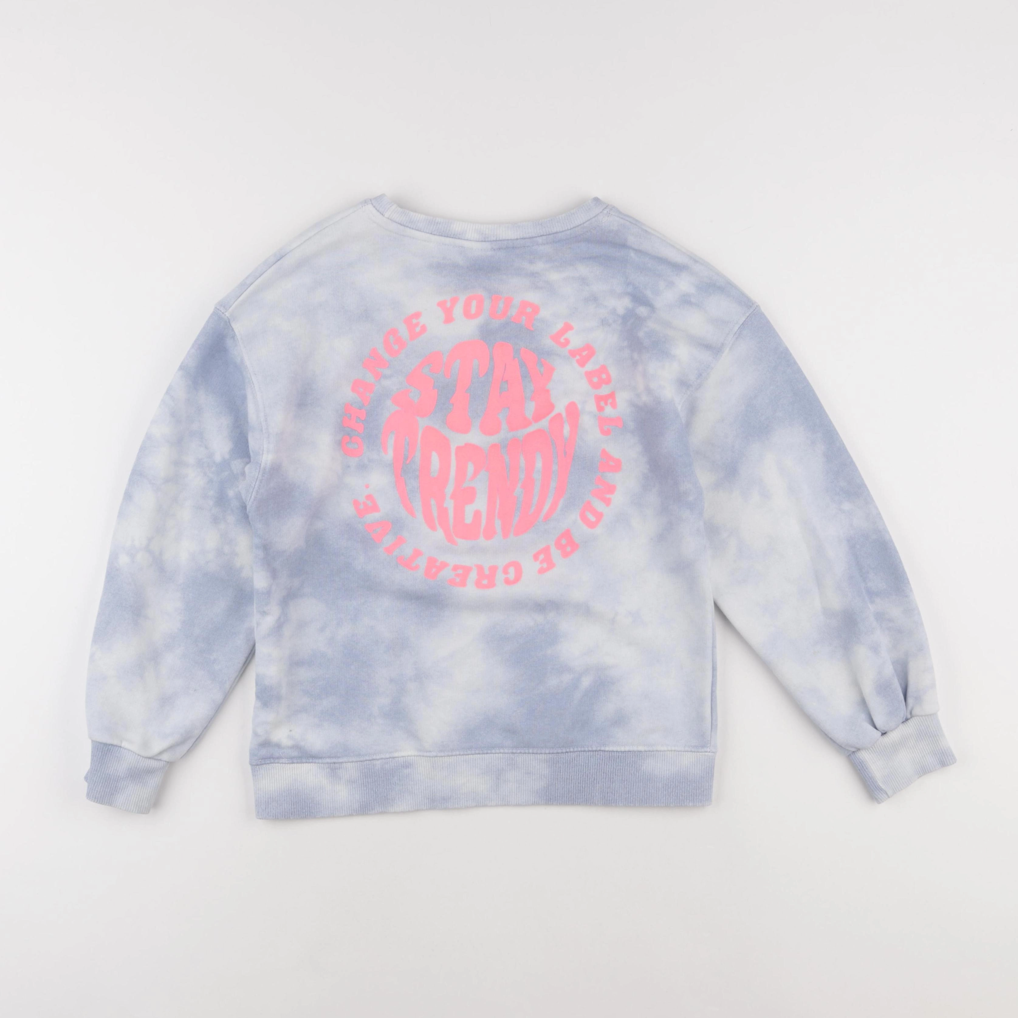 Zara - sweat blanc, bleu - 9 ans