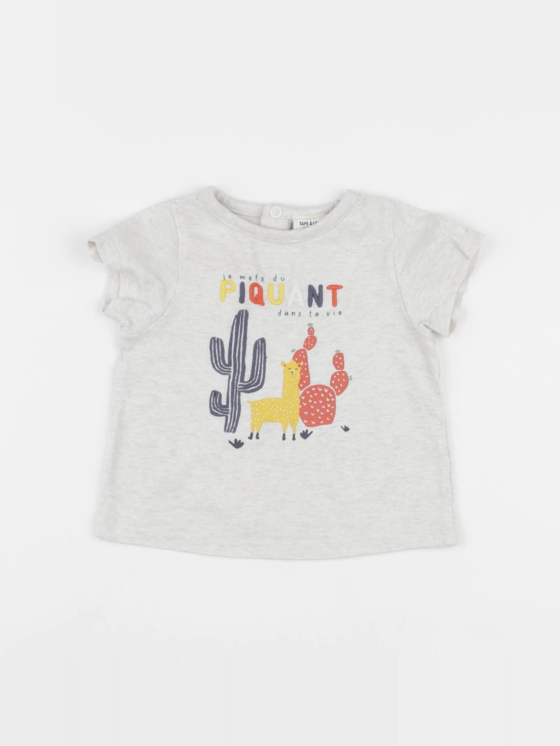 Tape à l'oeil - tee-shirt gris - 6 mois