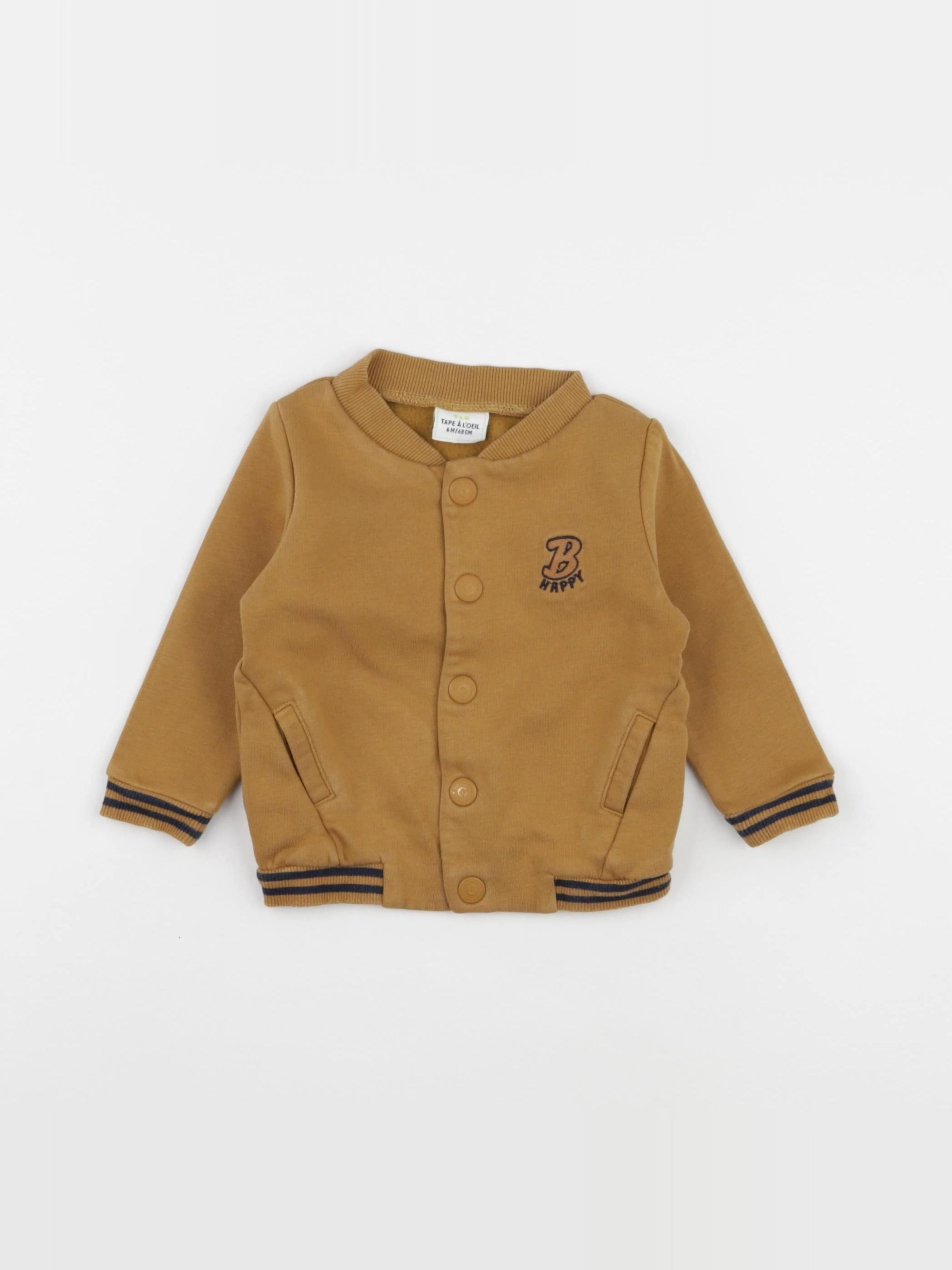 Tape à l'oeil - gilet marron - 6 mois