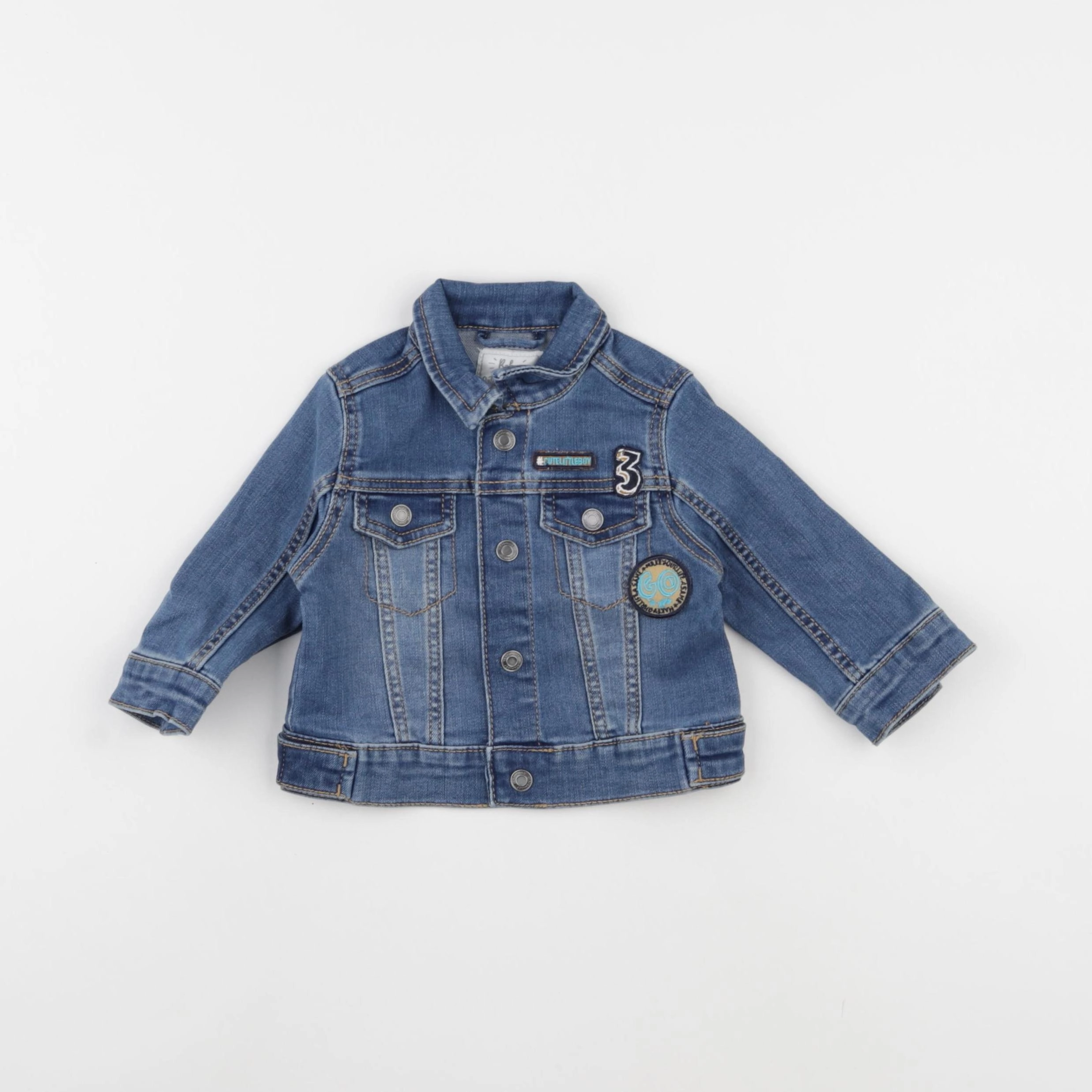 Vertbaudet - veste bleu - 6 mois