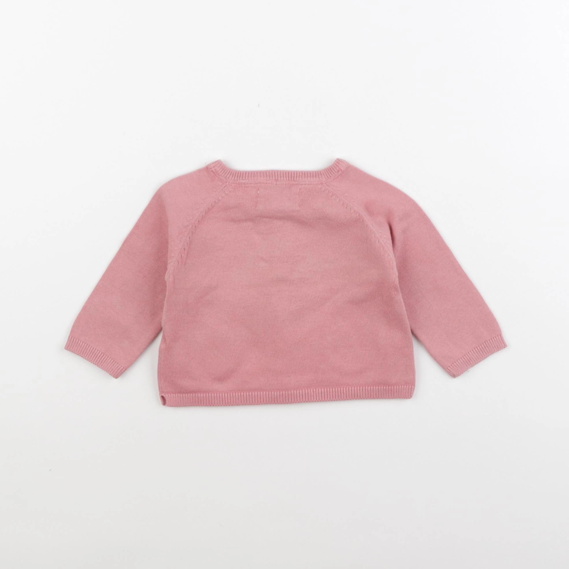 Zara - gilet rose - 3/6 mois