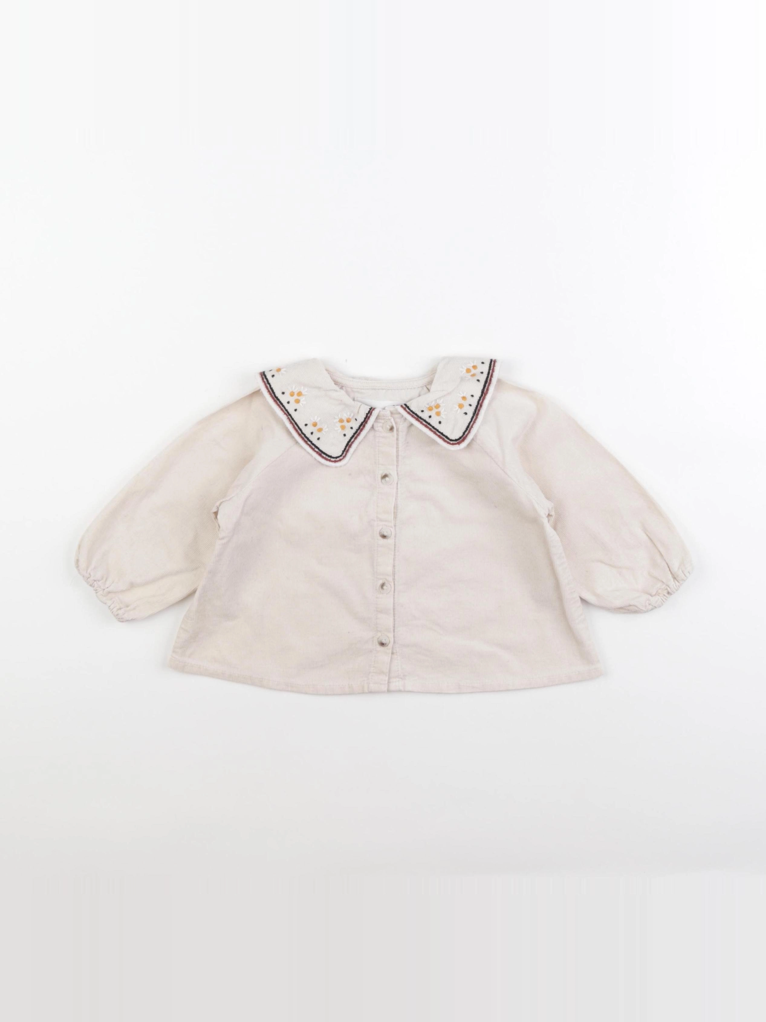 Zara - blouse beige - 6/9 mois