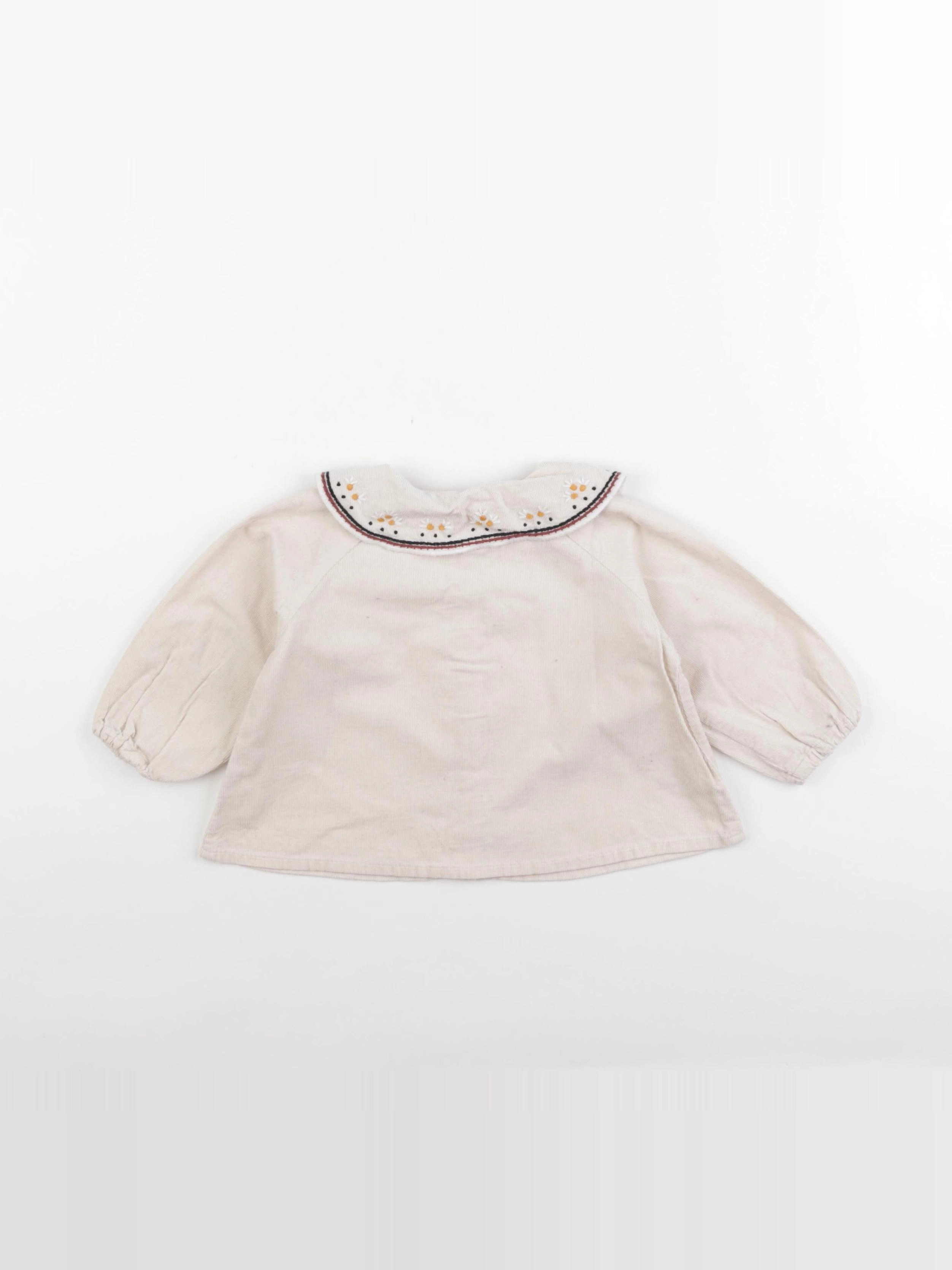 Zara - blouse beige - 6/9 mois